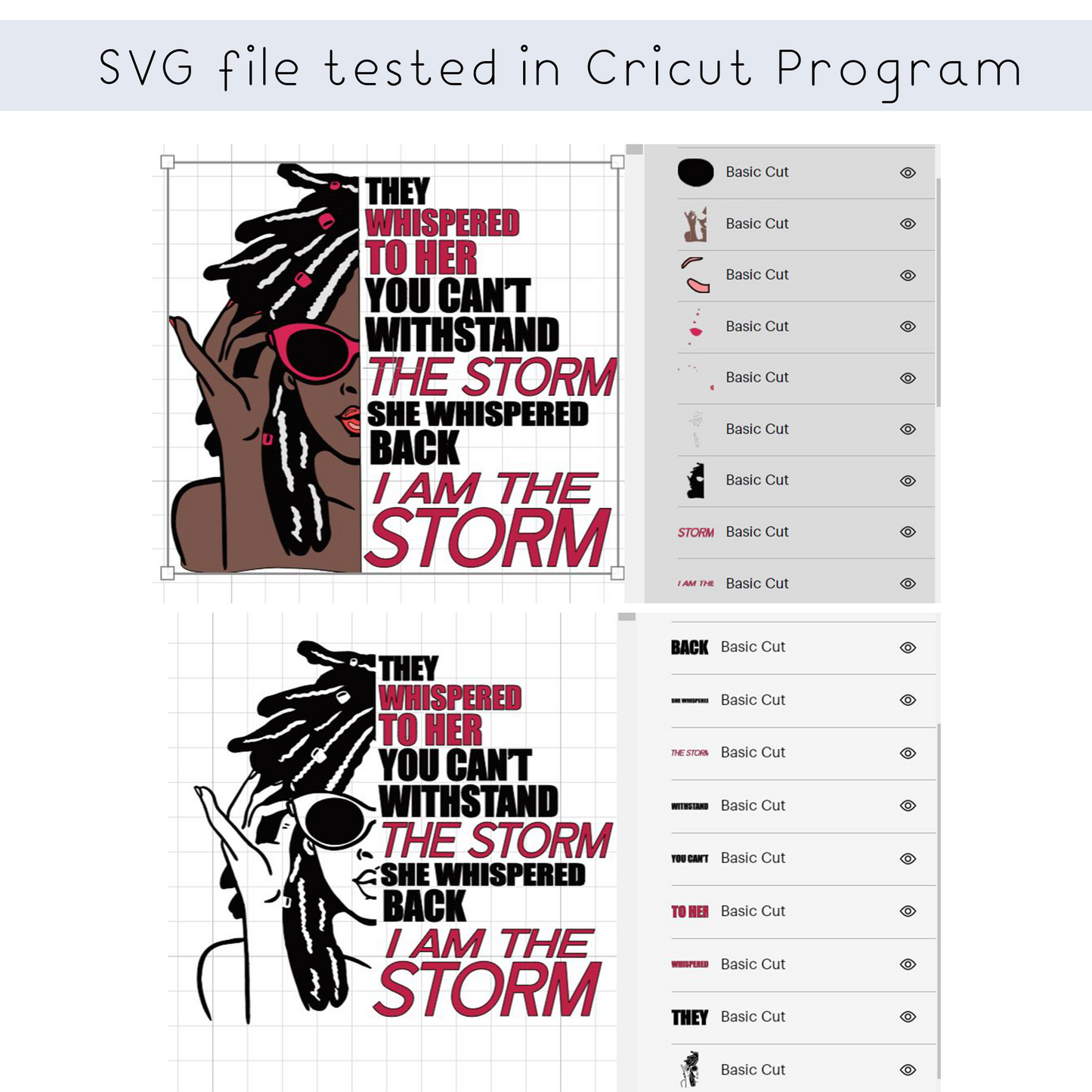 I'm the Storm SVG Bundle for black woman, African American, layered svg file for cricut