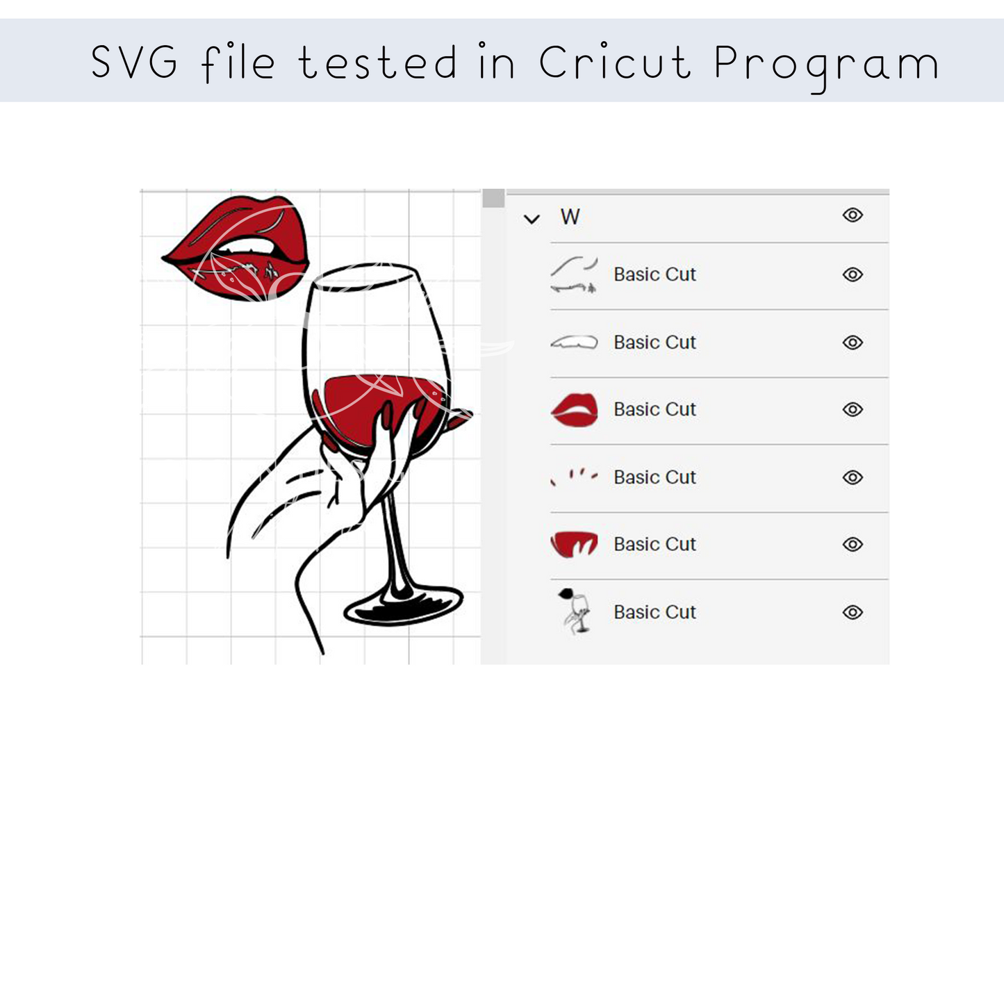 Wine Glass and Lip SVG, Drink Up Girls Night SVG