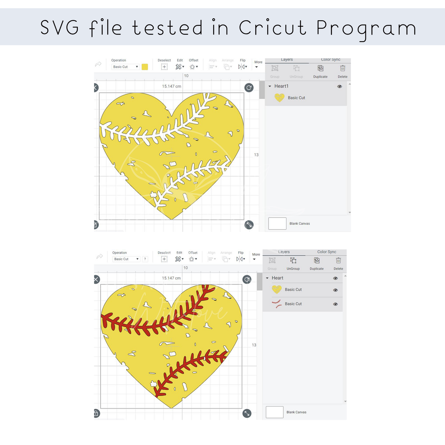 Softball Heart SVG Bundle