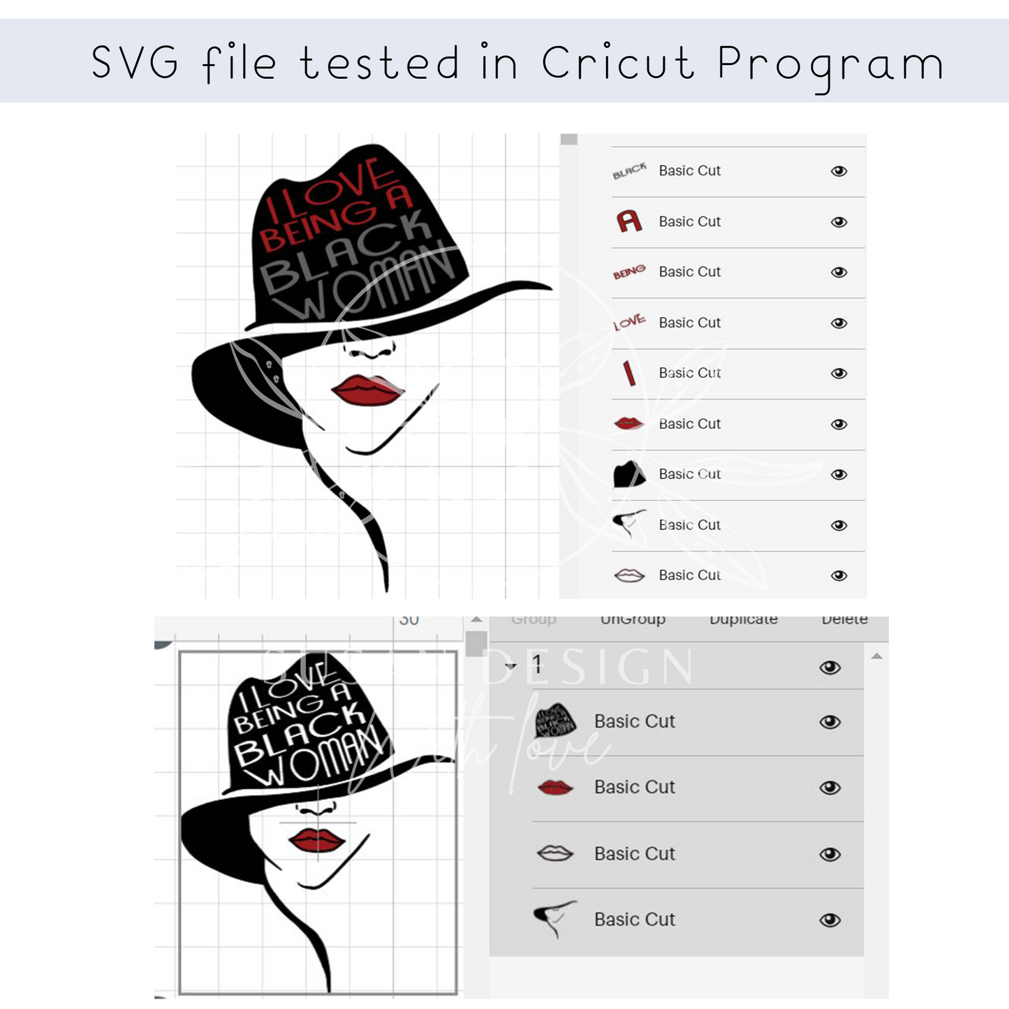 I Love Being Black Woman SVG files for Cricut, Fashioned Hat