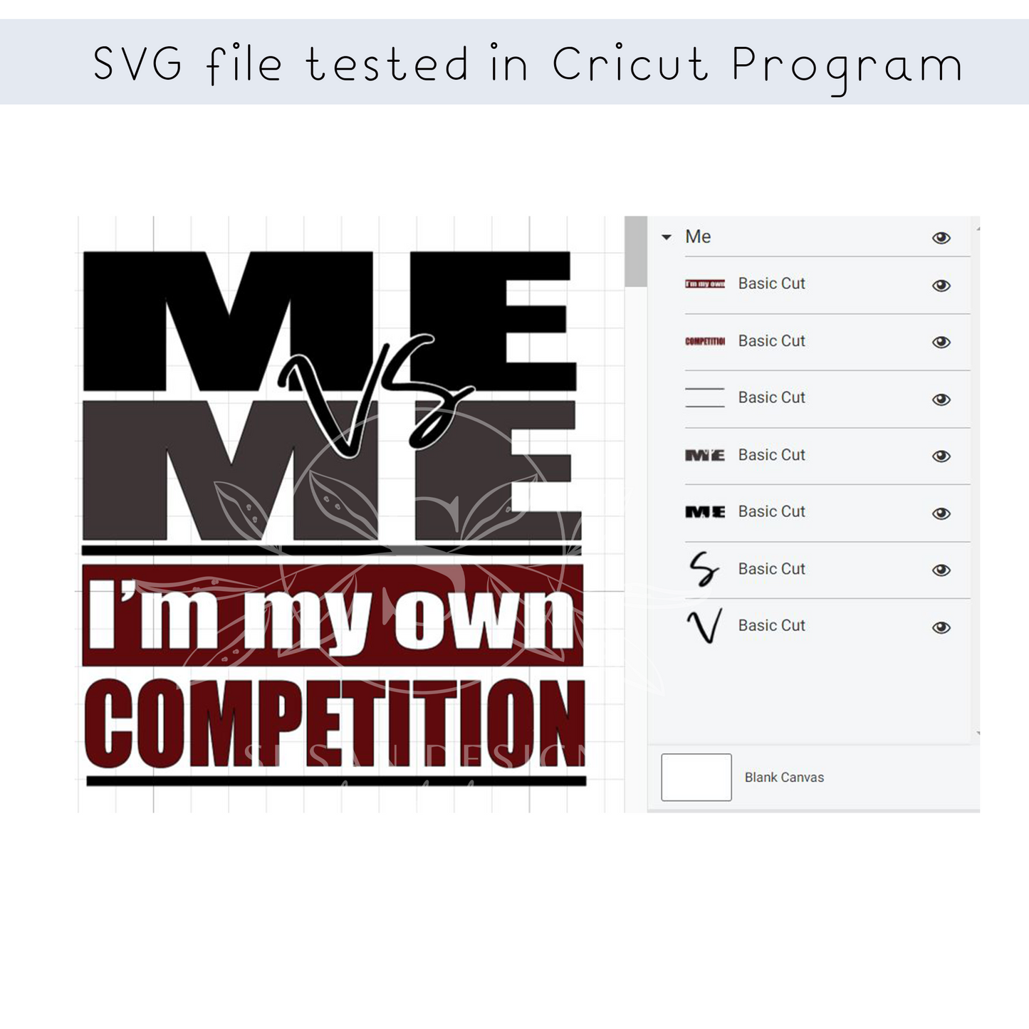 ME vs ME, entrepreneur svg file for Cricut short design