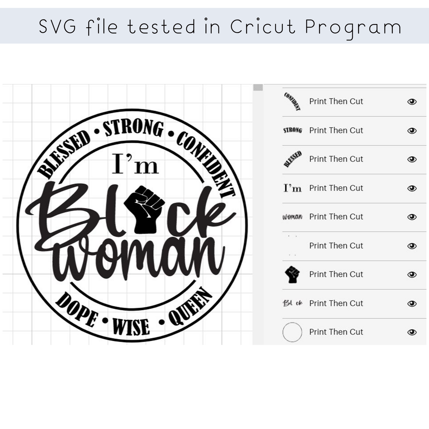 I'm a Black Woman SVG file for Cricut shirt design, Blacknificent