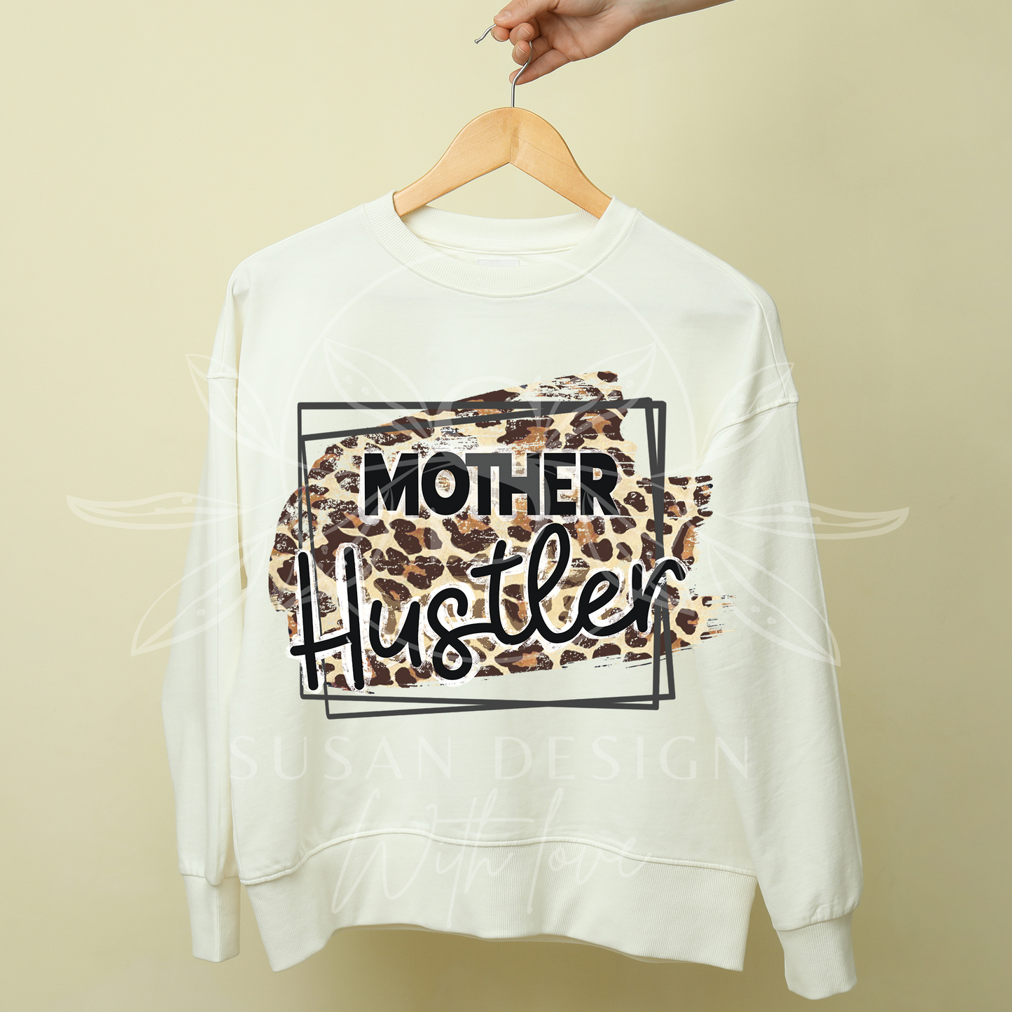 Mother Hustler Leopard, PNG Sublimation