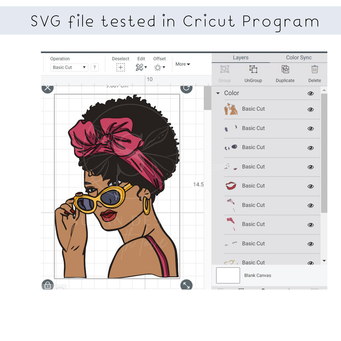 African American with Headwrap SVG shirt design