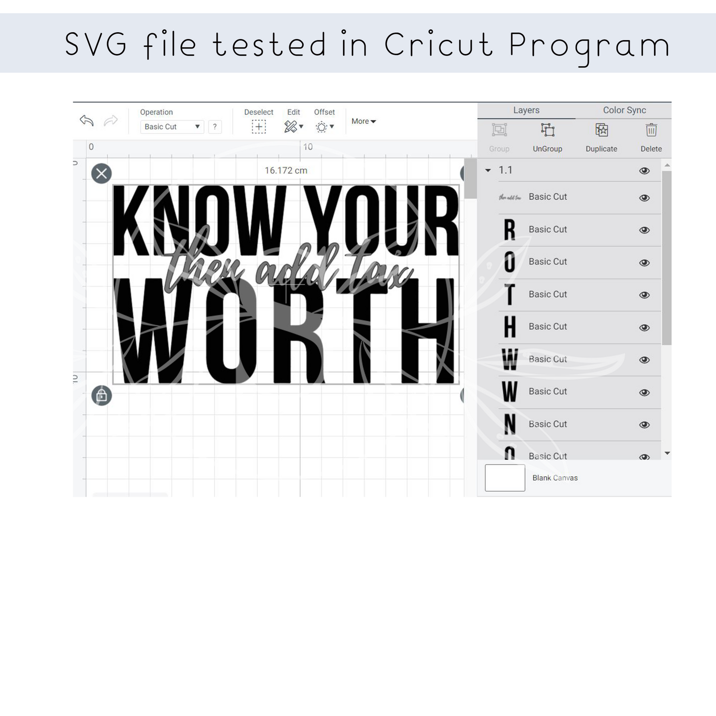 Know your worth the add tax SVG