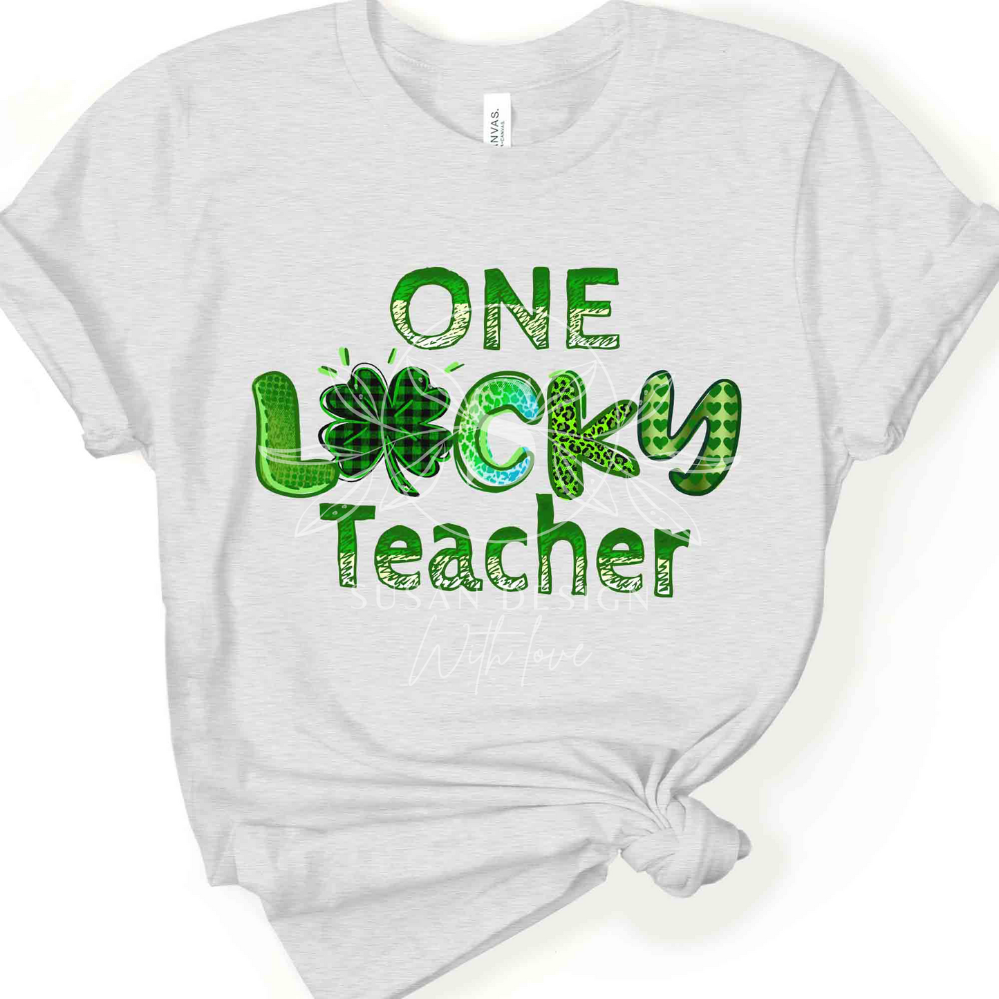 One Lucky Teacher PNG Sublimation, St Patricks Day