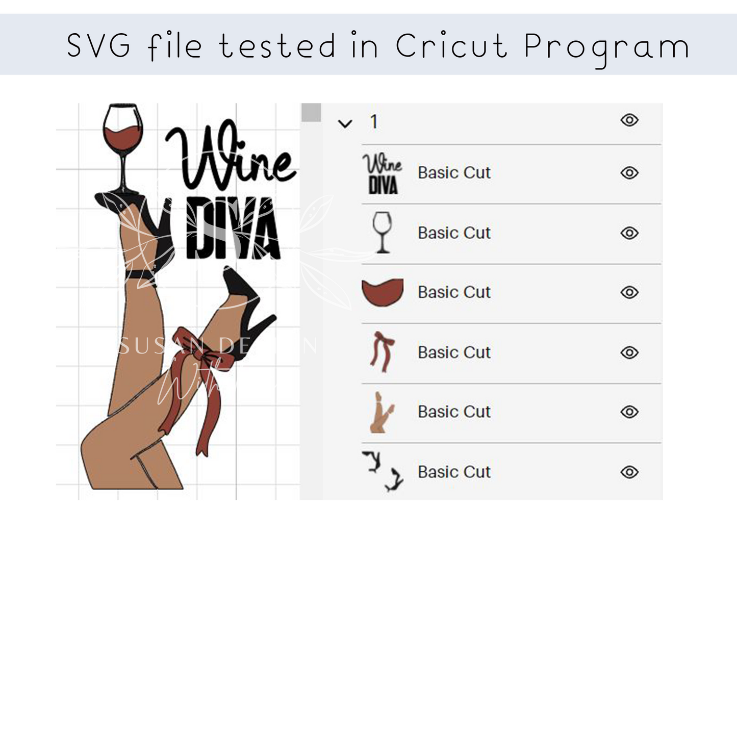 Wine Diva, Wine Sayings Party girls night SVG design