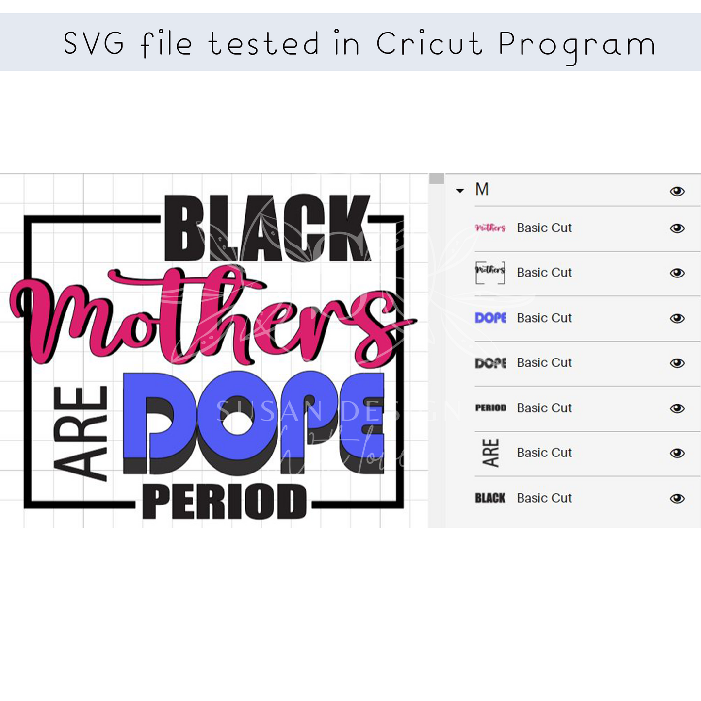 Dope Black Mother SVG files for Cricut, Black Mom Life