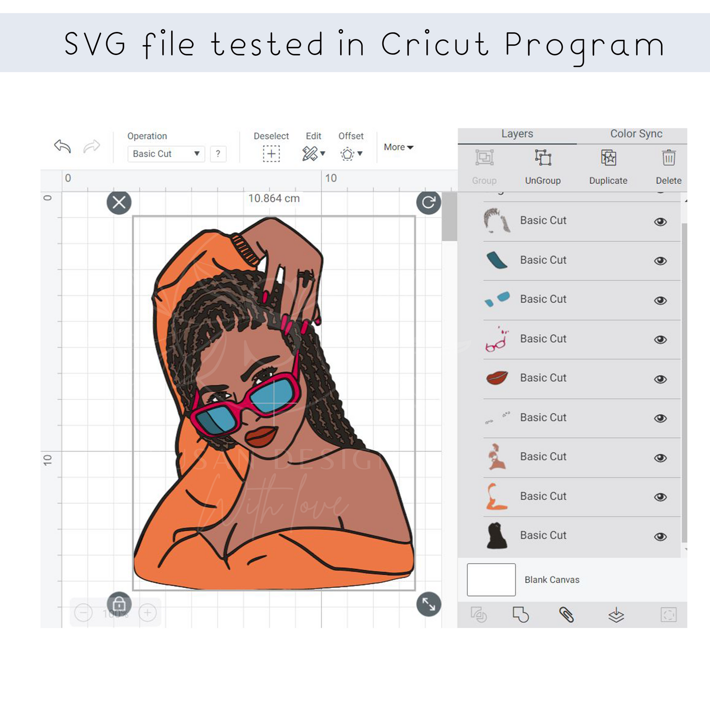 Dope Black woman with sunglass and Braid SVG shirt design