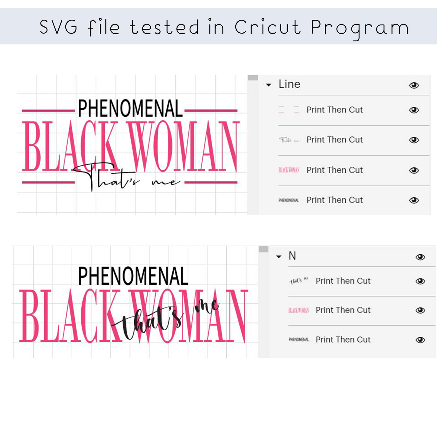 Phenomenal Black Woman SVG file for Cricut