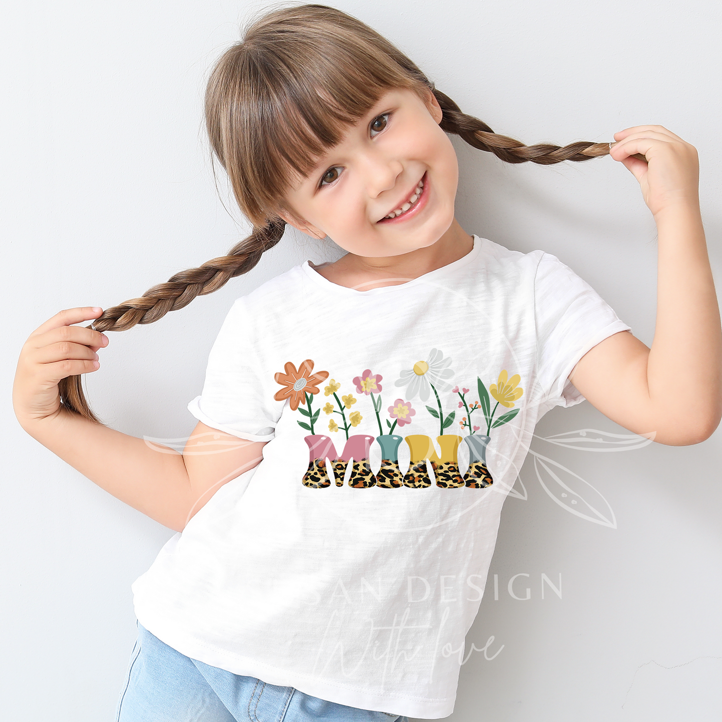 Flower Mama Mini leopard, PNG Sublimation