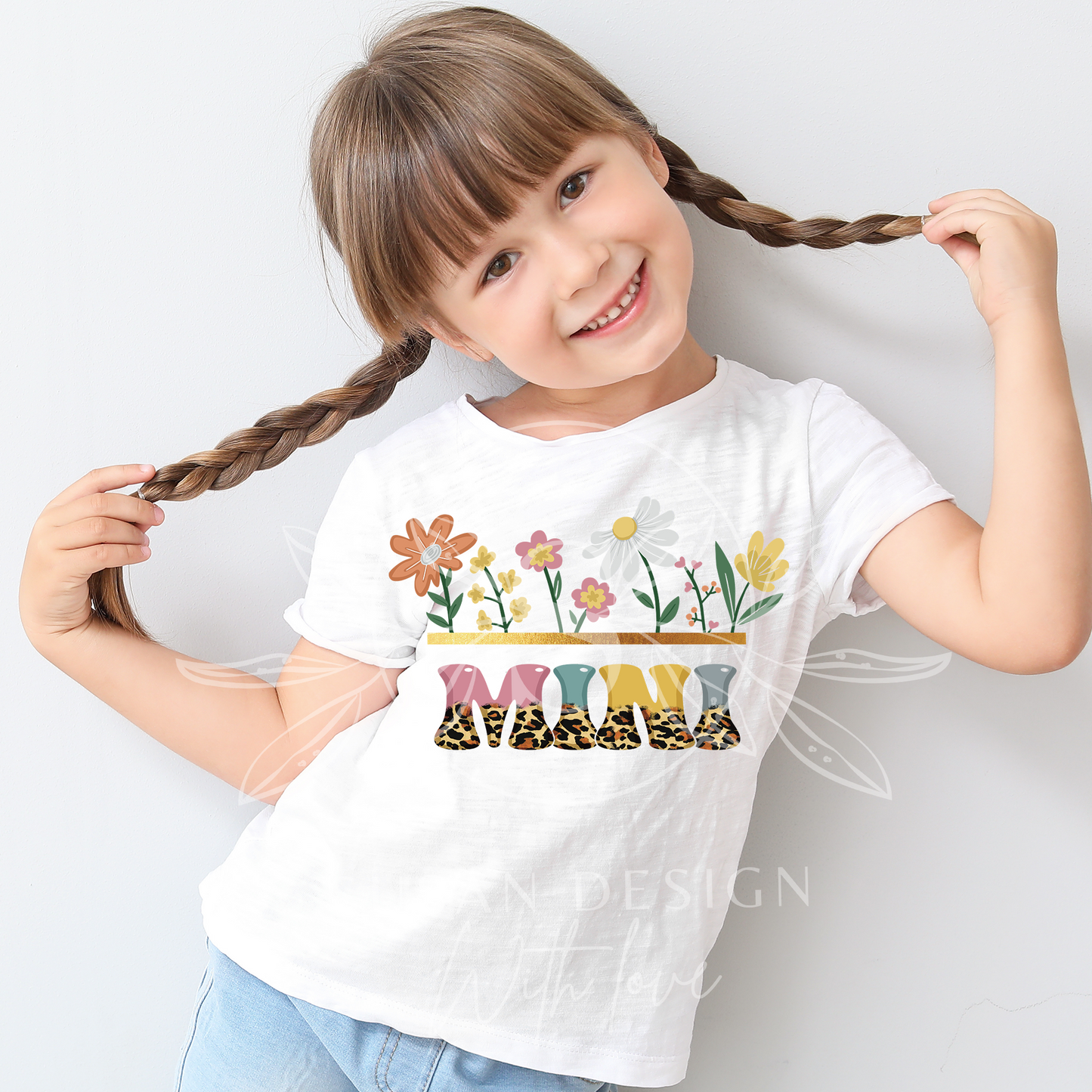 Flower Mama Mini leopards, PNG Sublimation