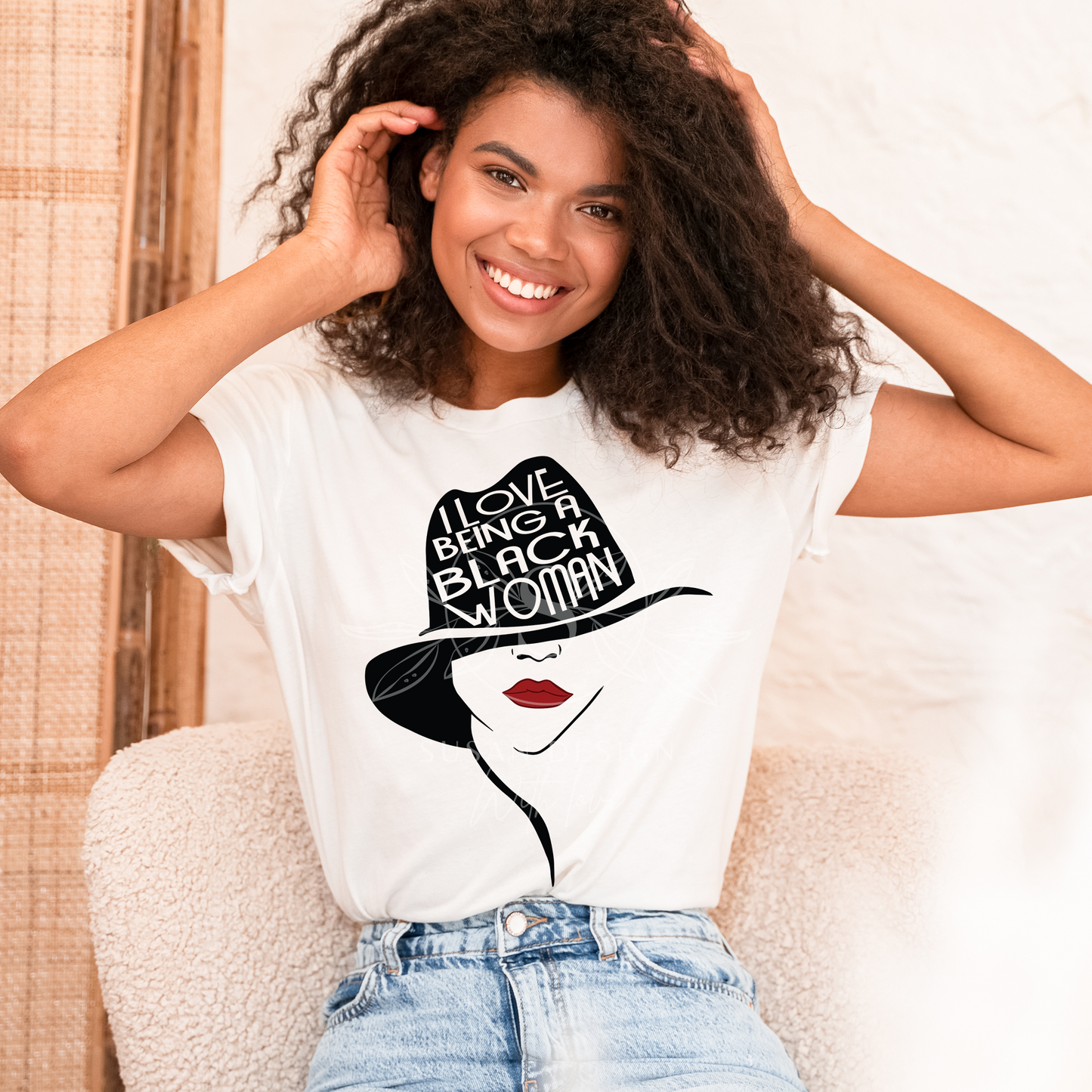 I Love Being Black Woman SVG Tshirt design, Fashioned Hat