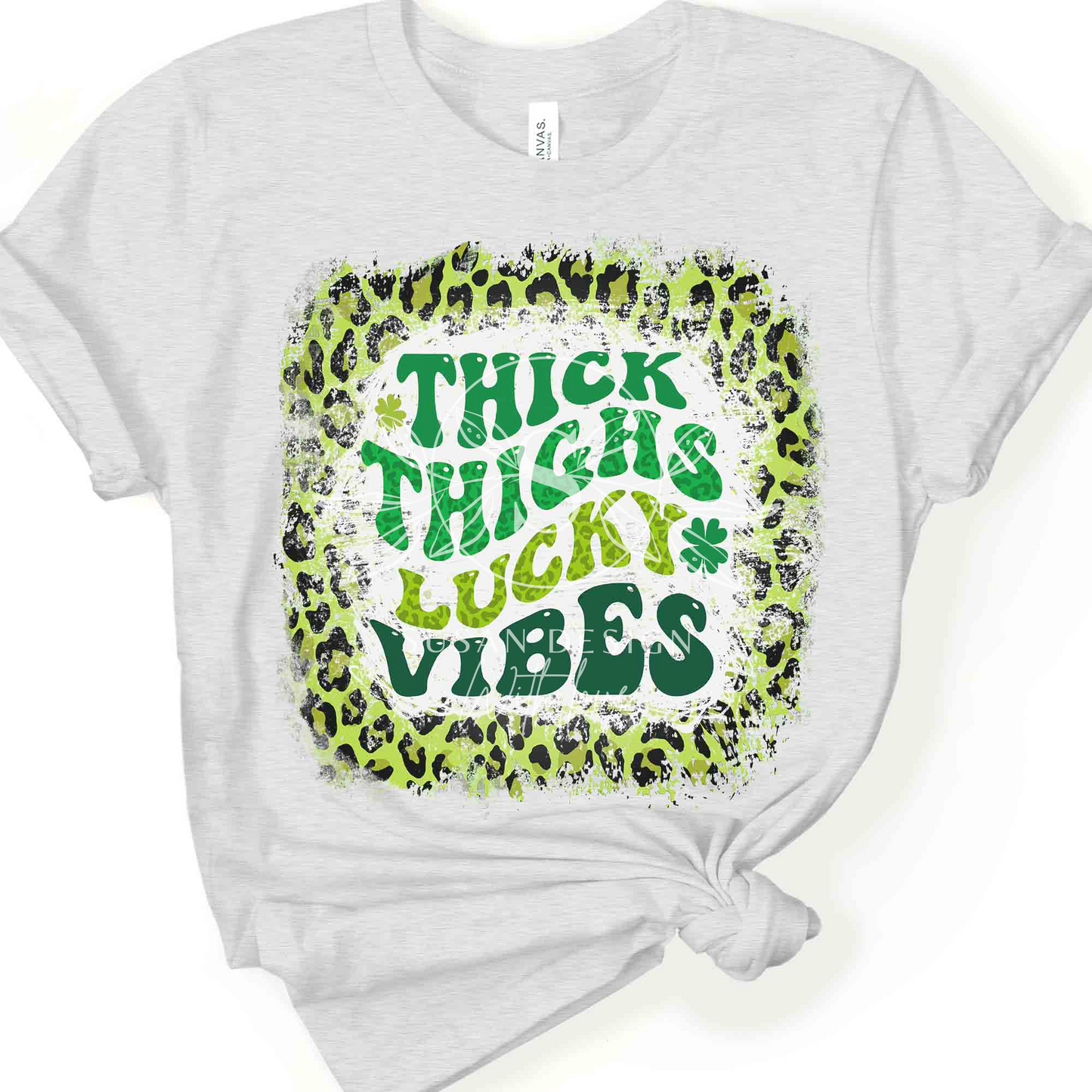 Thick Thighs Lucky Vibes PNG Sublimation, St Patricks Day Quote