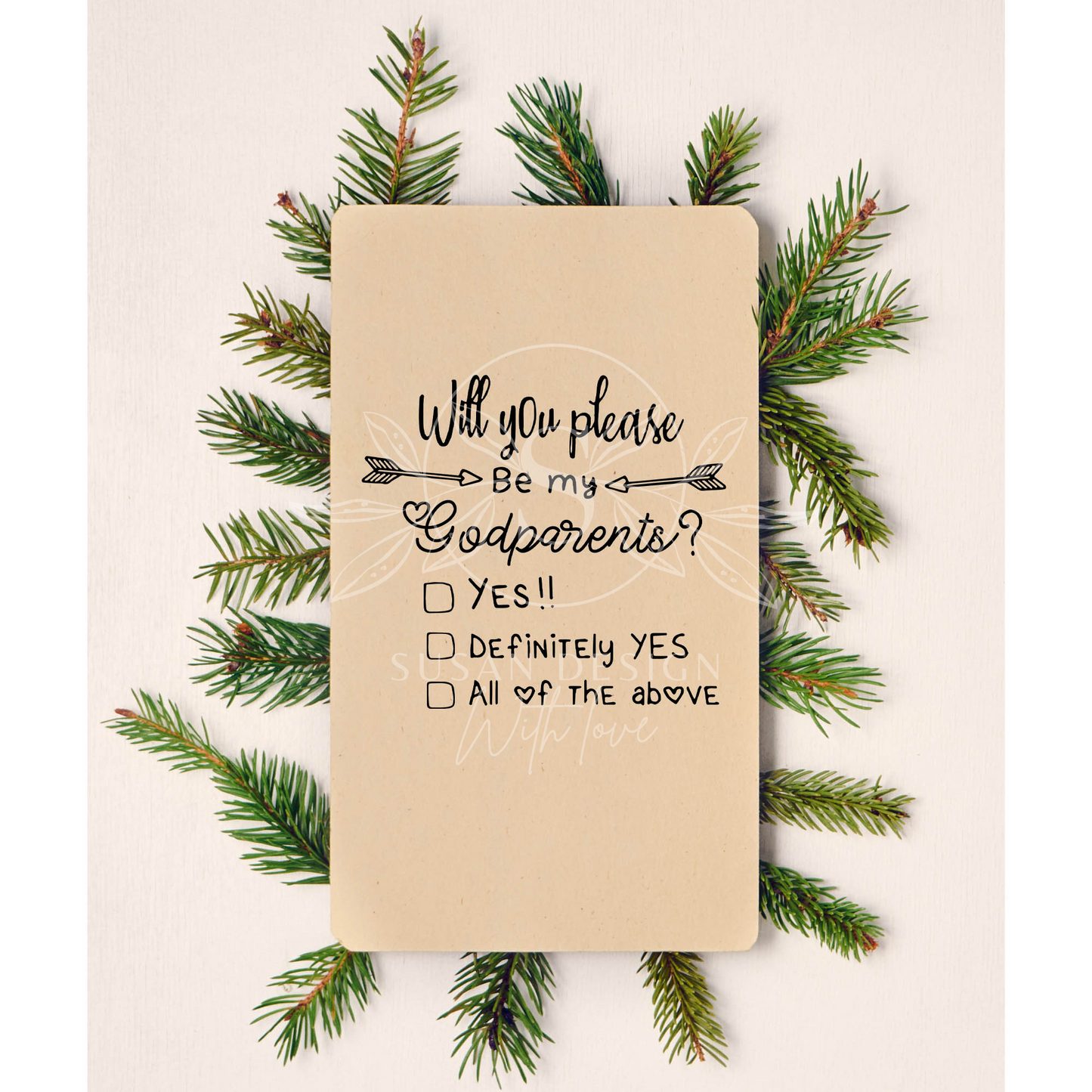 Godparents Proposal, Christening SVG