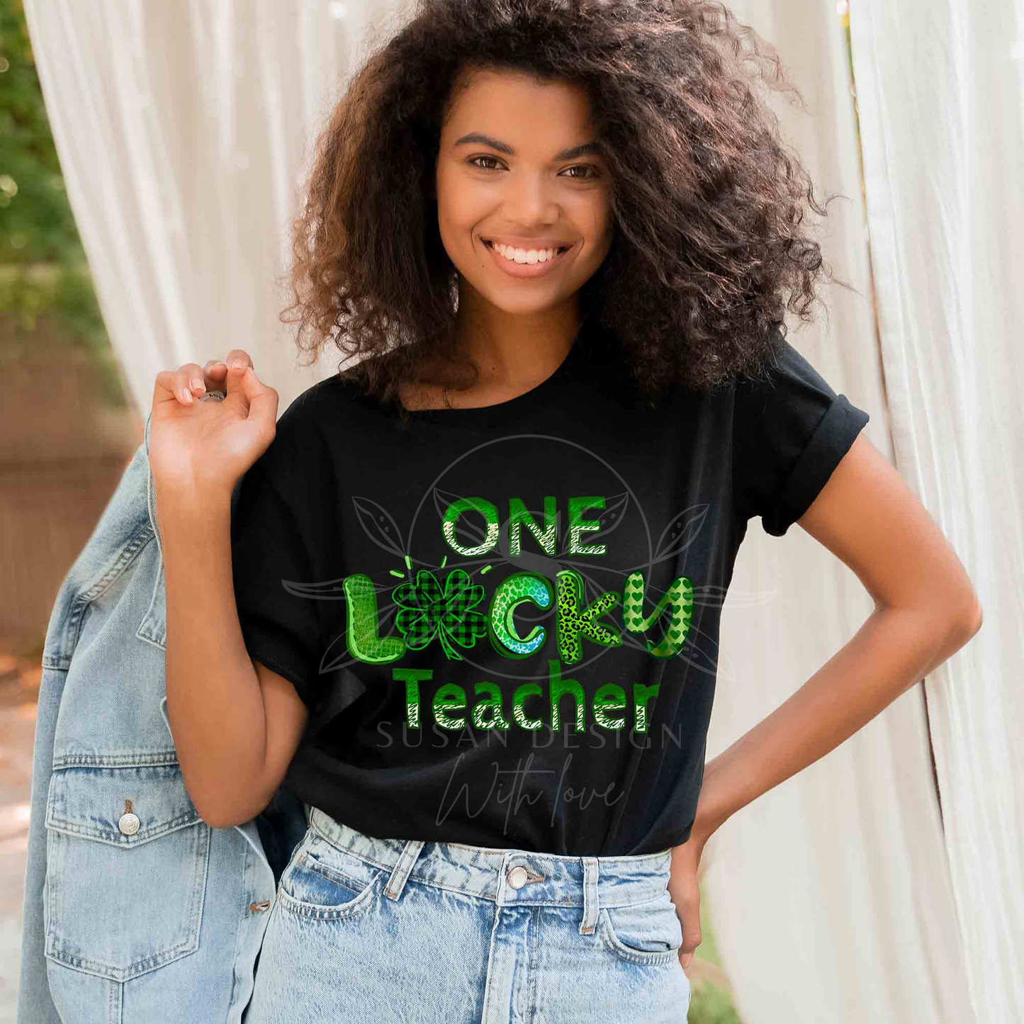 One Lucky Teacher PNG Sublimation, St Patricks Day