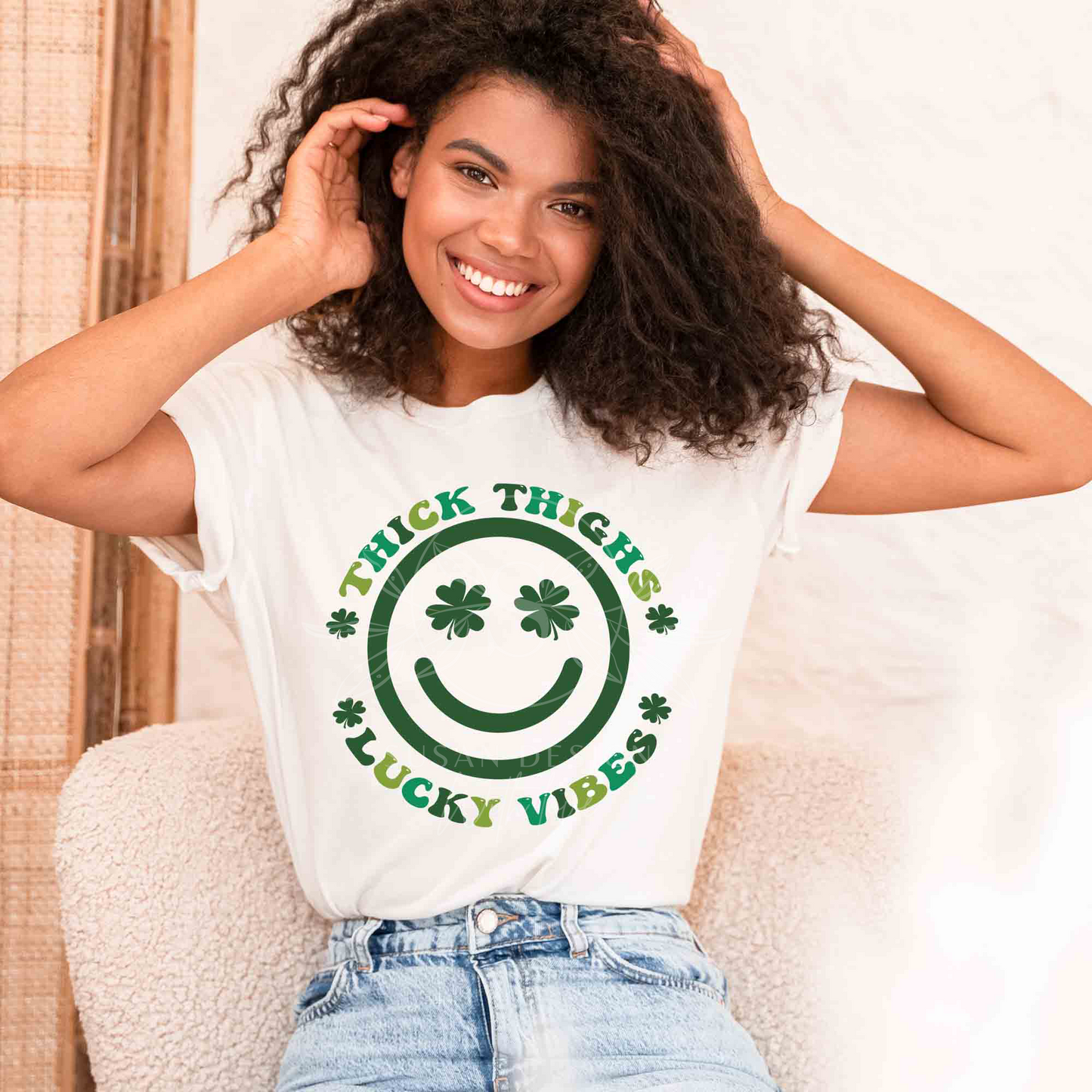Thick Thighs Lucky Vibes SVG, St. Patrick