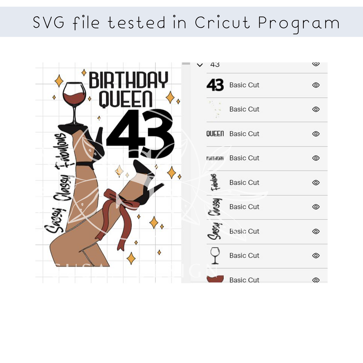 43 Birthday Queen SVG