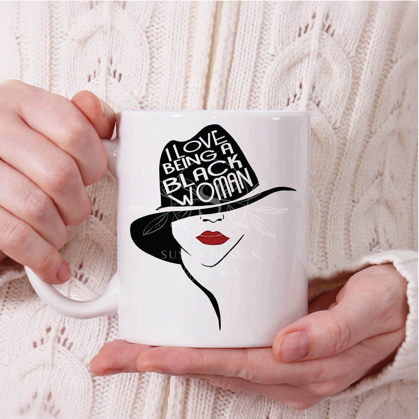 I Love Being Black Woman SVG PNG mug sublimation, Fashioned Hat