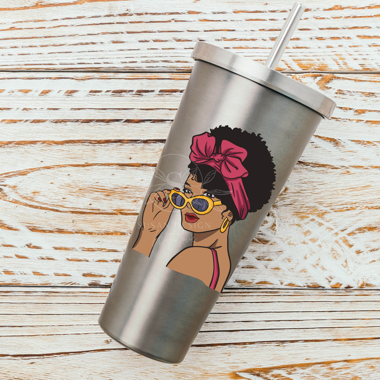 African American with Headwrap SVG shirt design