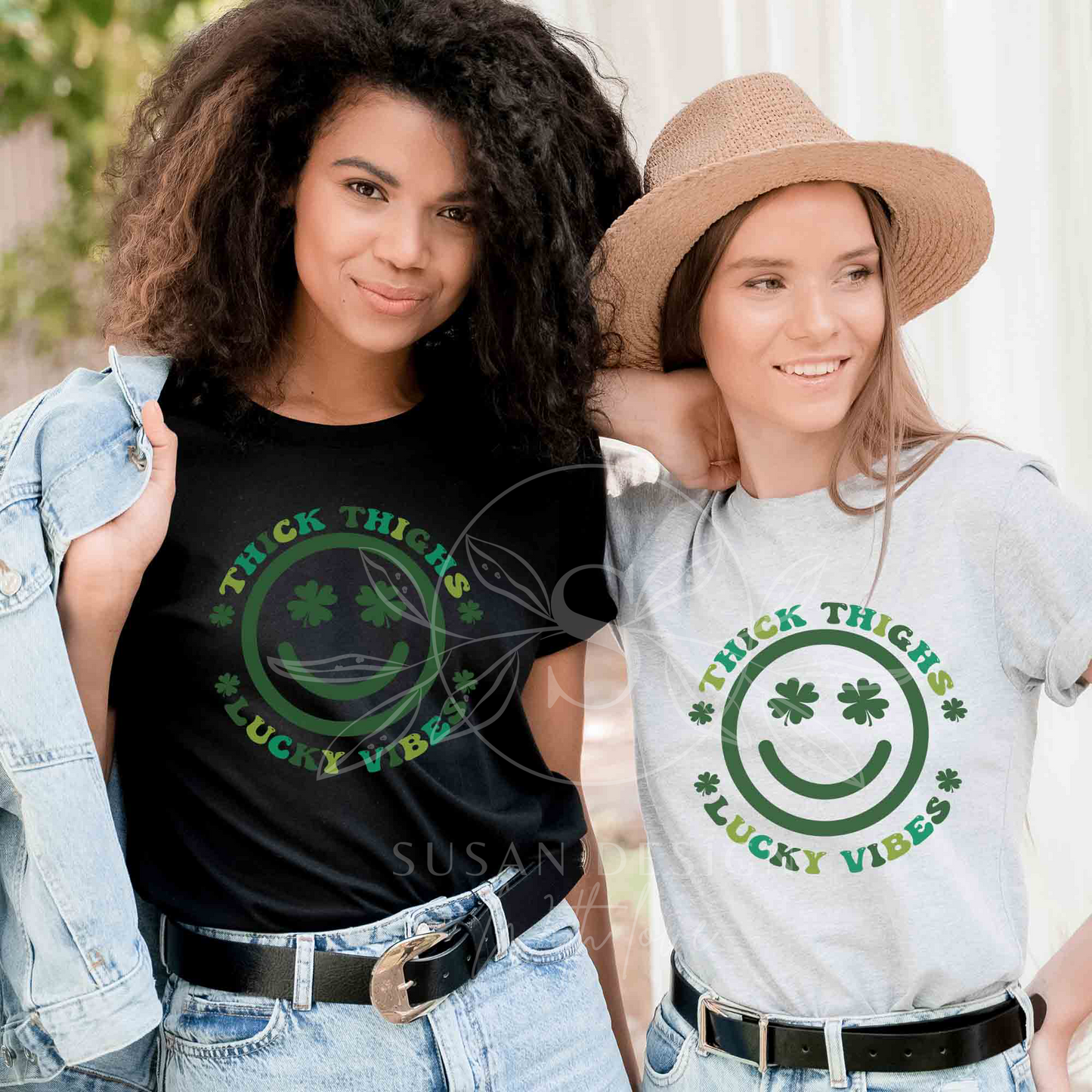 Thick Thighs Lucky Vibes SVG, St. Patrick