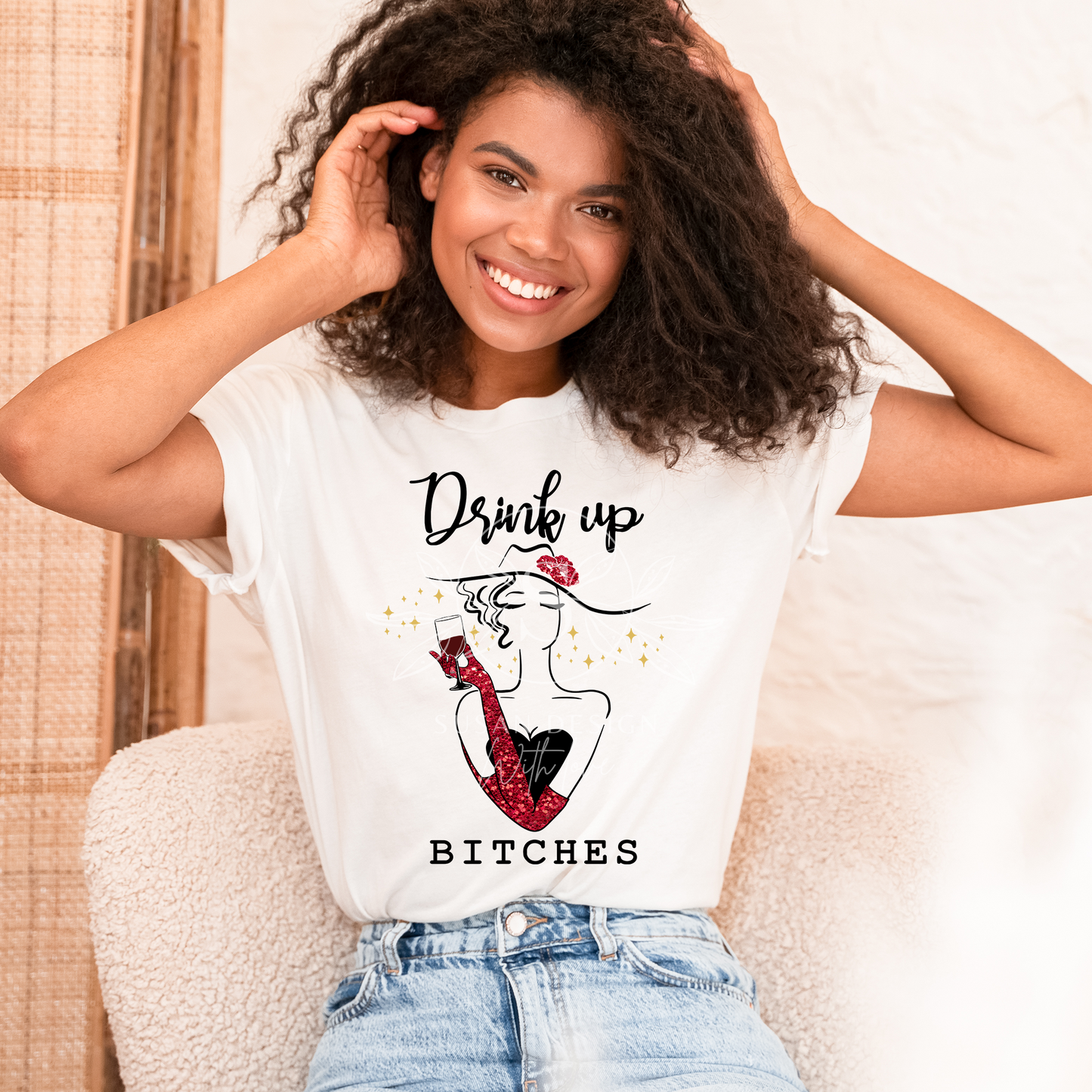 Woman Drink Up Bitches, Wine Sayings SVG