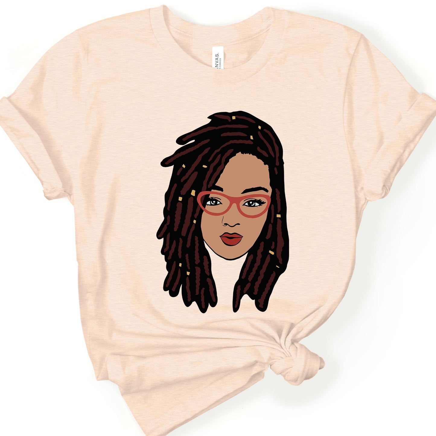 Woman with Locs and Glasses SVG Bundle file for Cricut PNG clipart, Black Woman Dreadlock Design