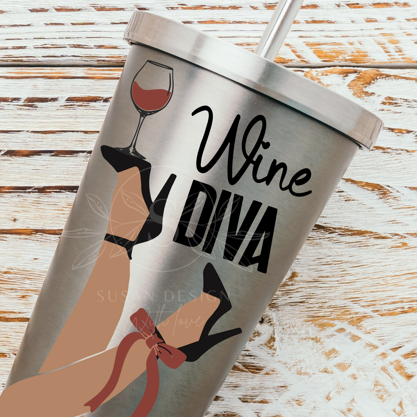 Wine Diva, Wine Sayings Party girls night SVG design