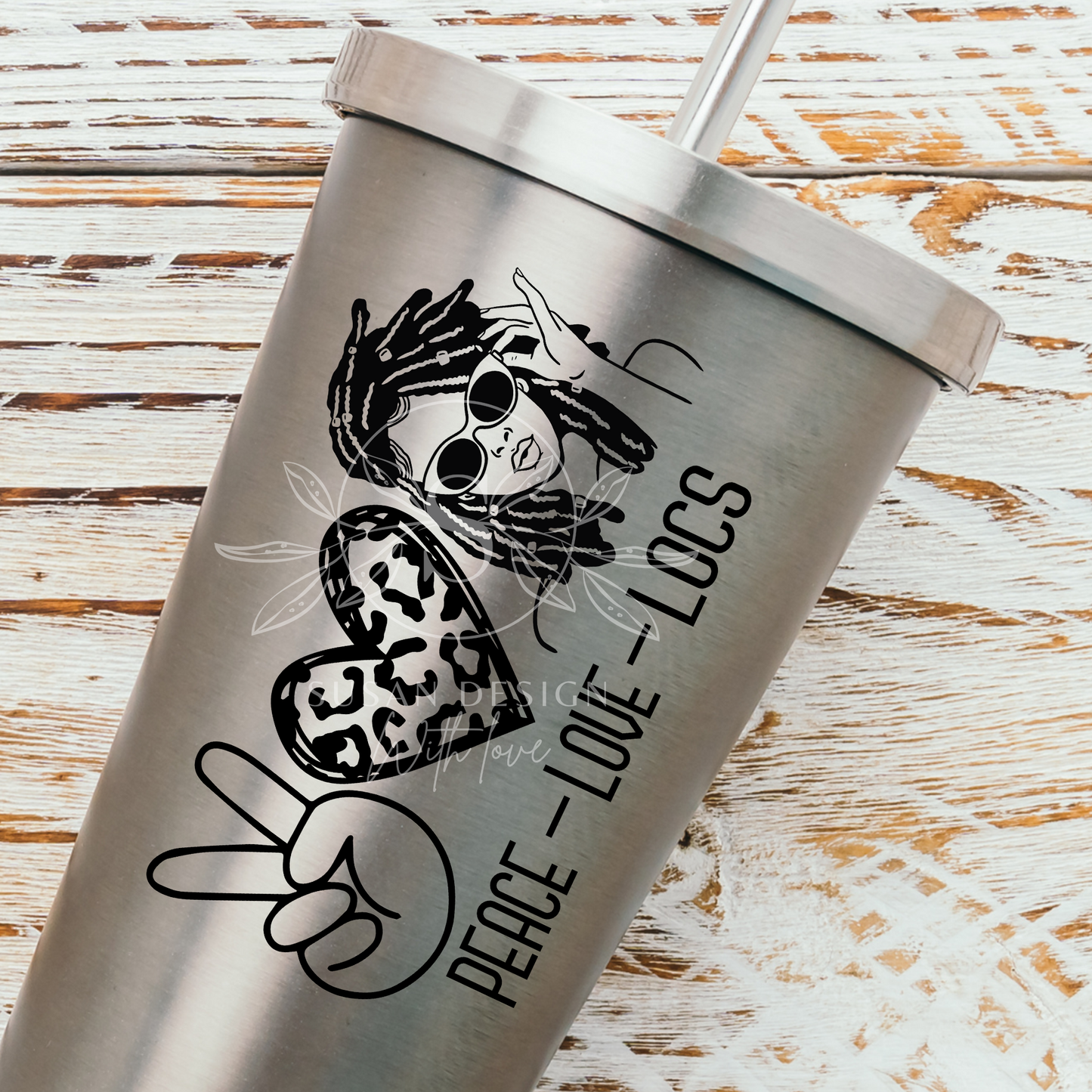 Peace love Locs SVG files for Cricut, tumbler wrap