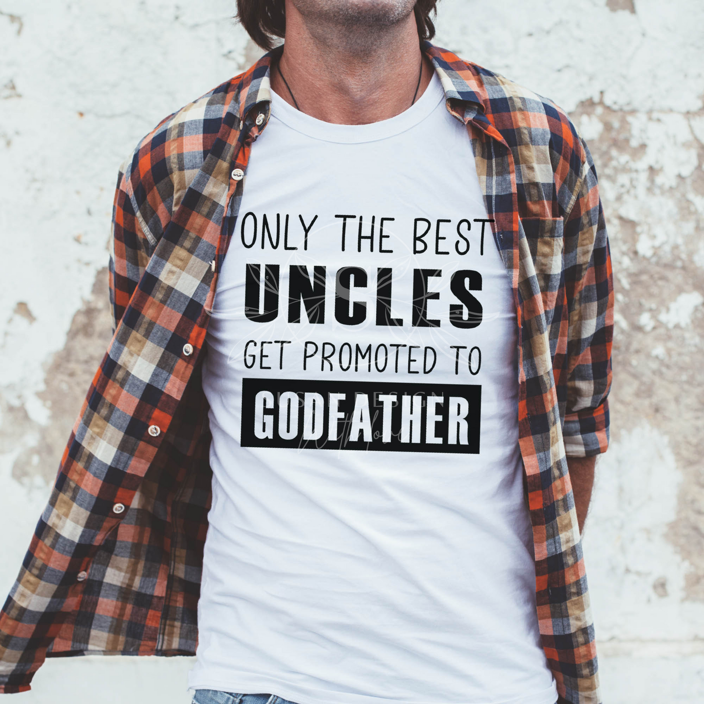 Godfather proposal SVG, for Christening invitation