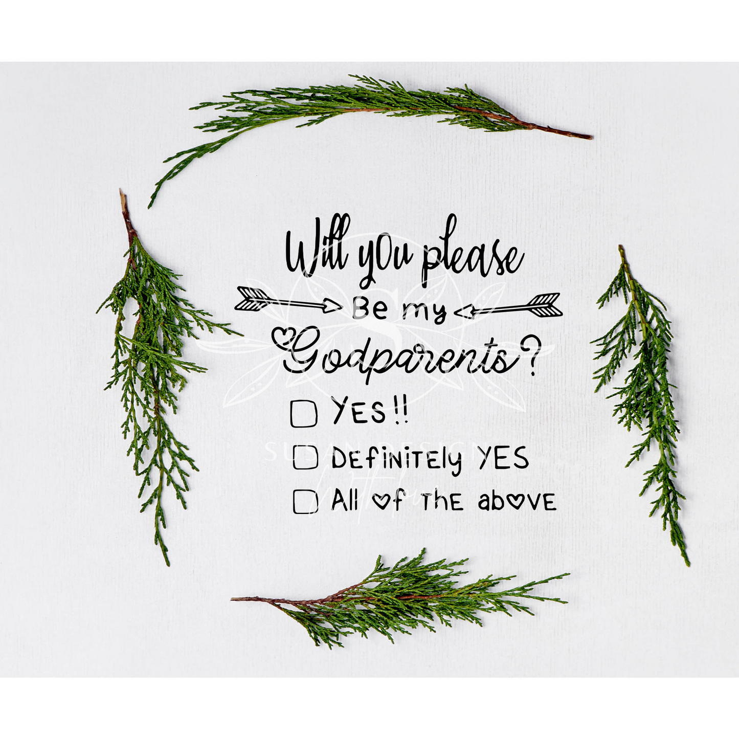 Godparents Proposal, Christening SVG