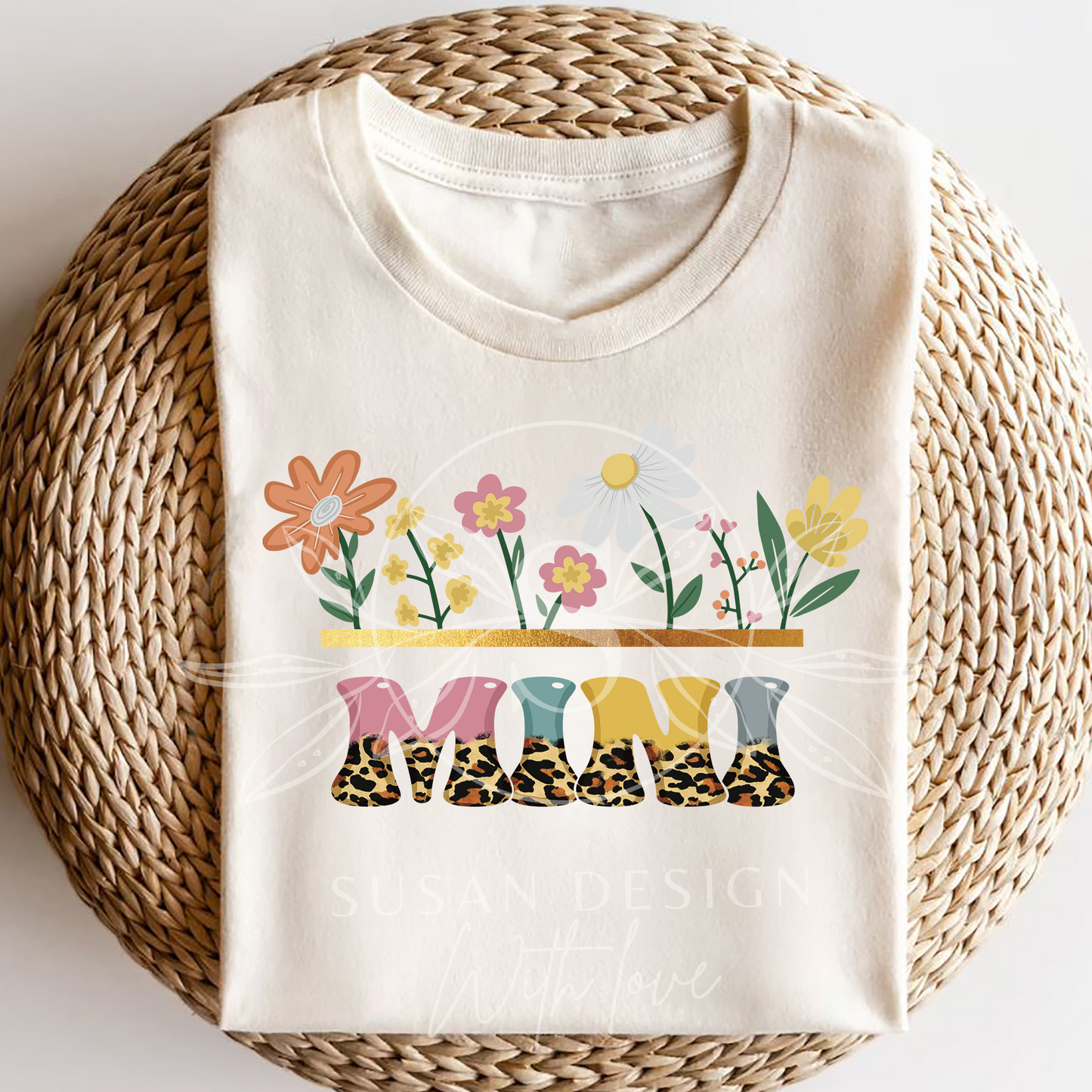 Flower Mama Mini leopards, PNG Sublimation