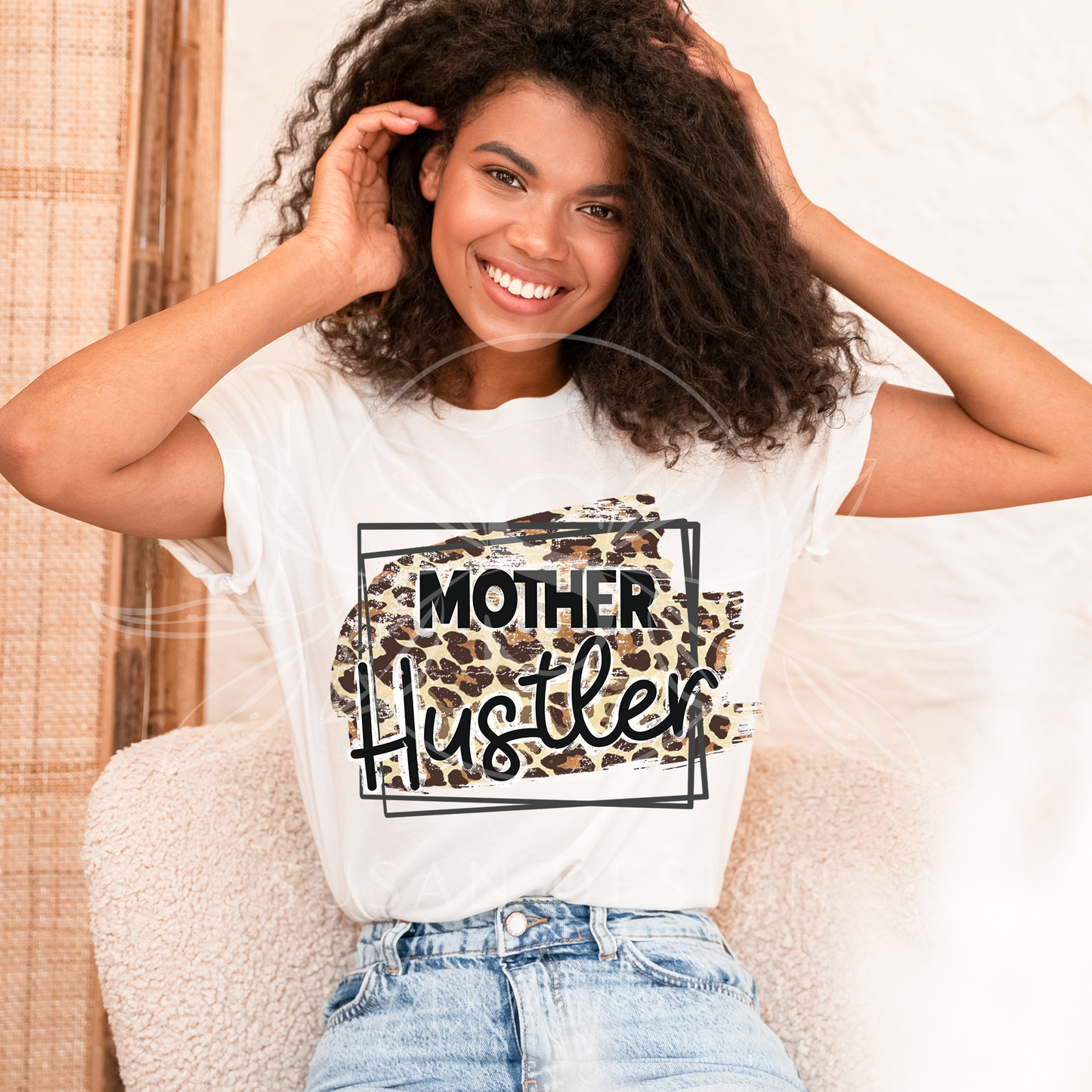 Mother Hustler Leopard, PNG Sublimation