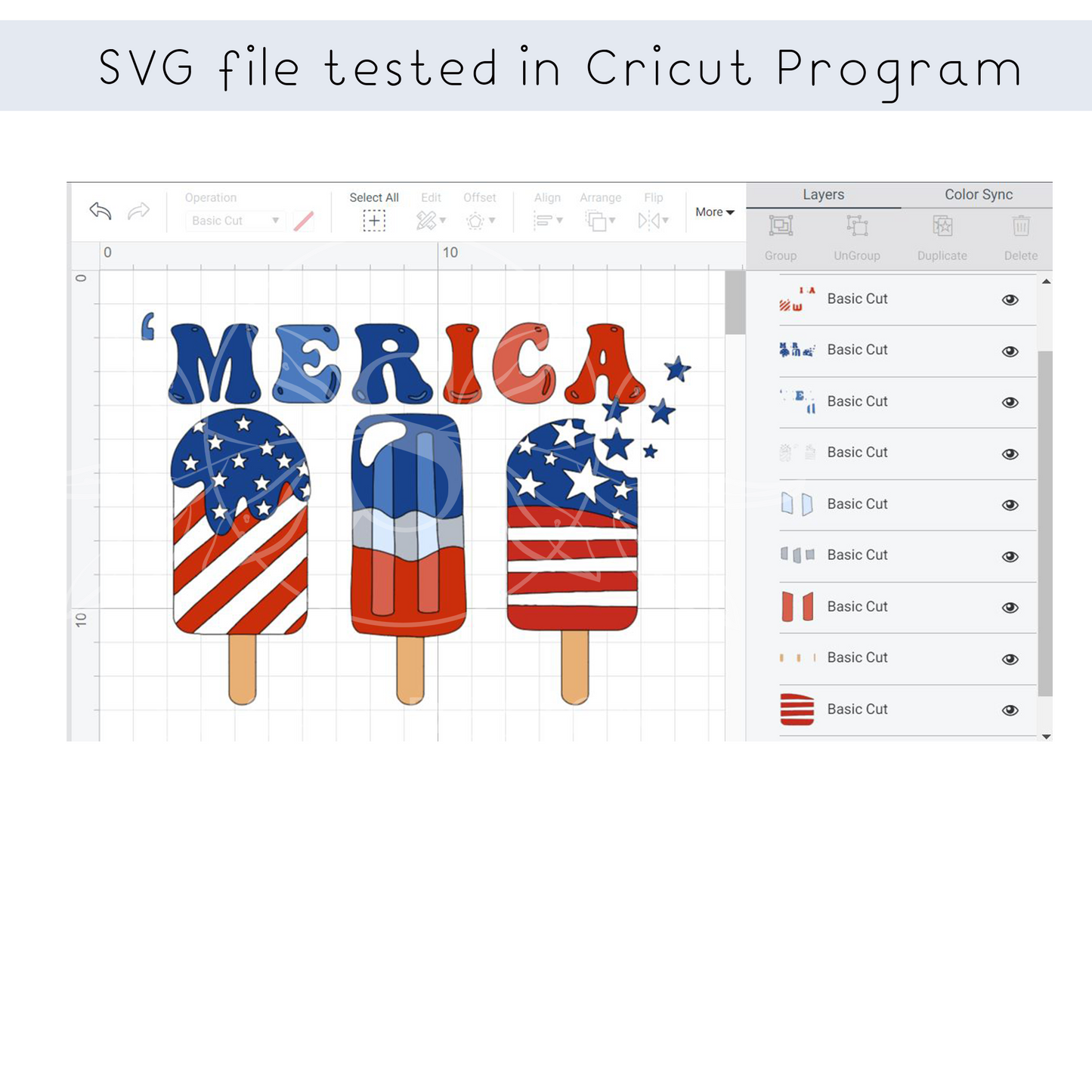 Merica SVG, 4th july Popsicle SVG, America flag