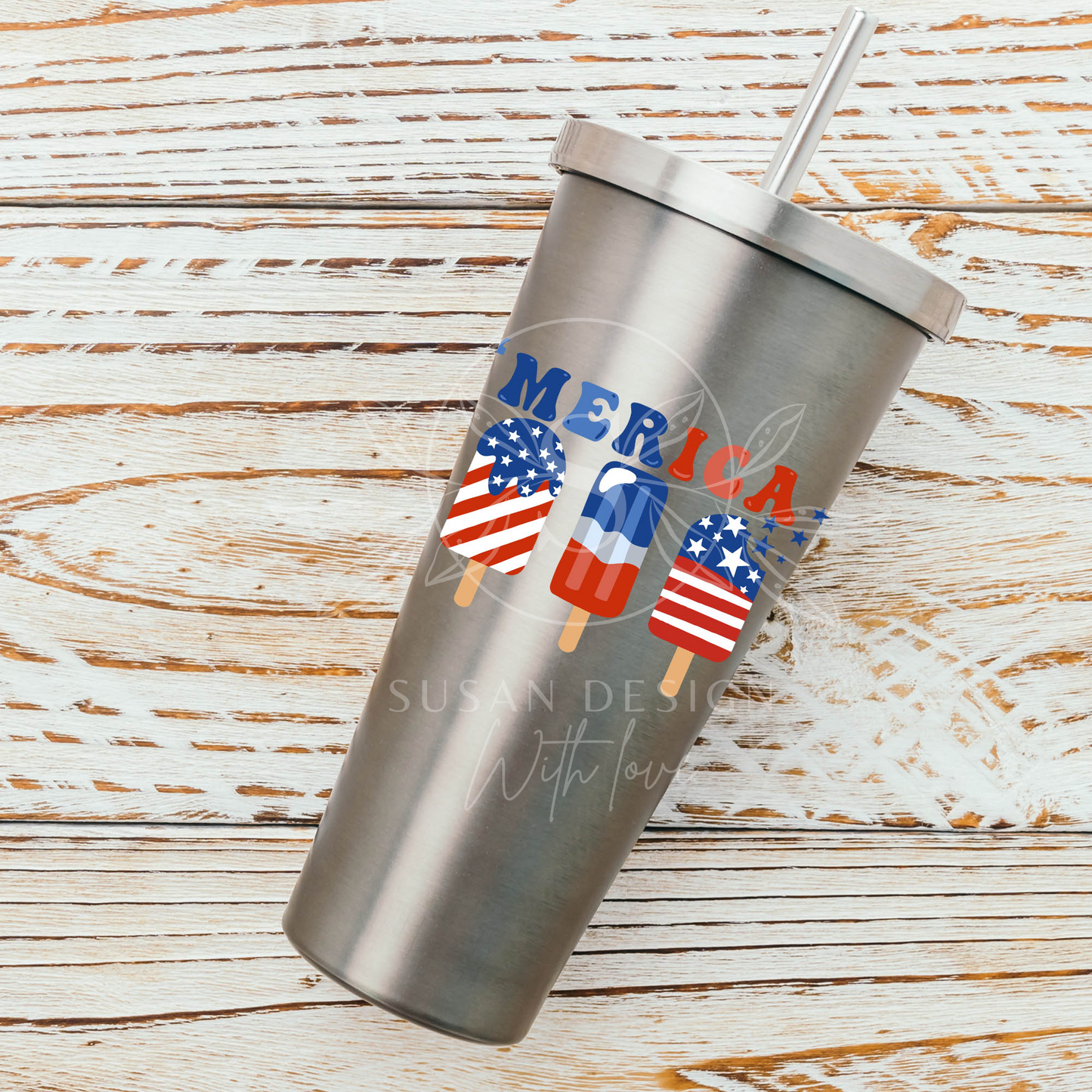 Merica SVG, 4th july Popsicle SVG, America flag