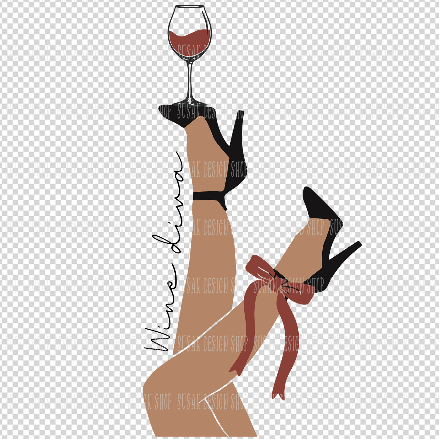 Wine Diva, Wine Sayings Party girls night SVG design