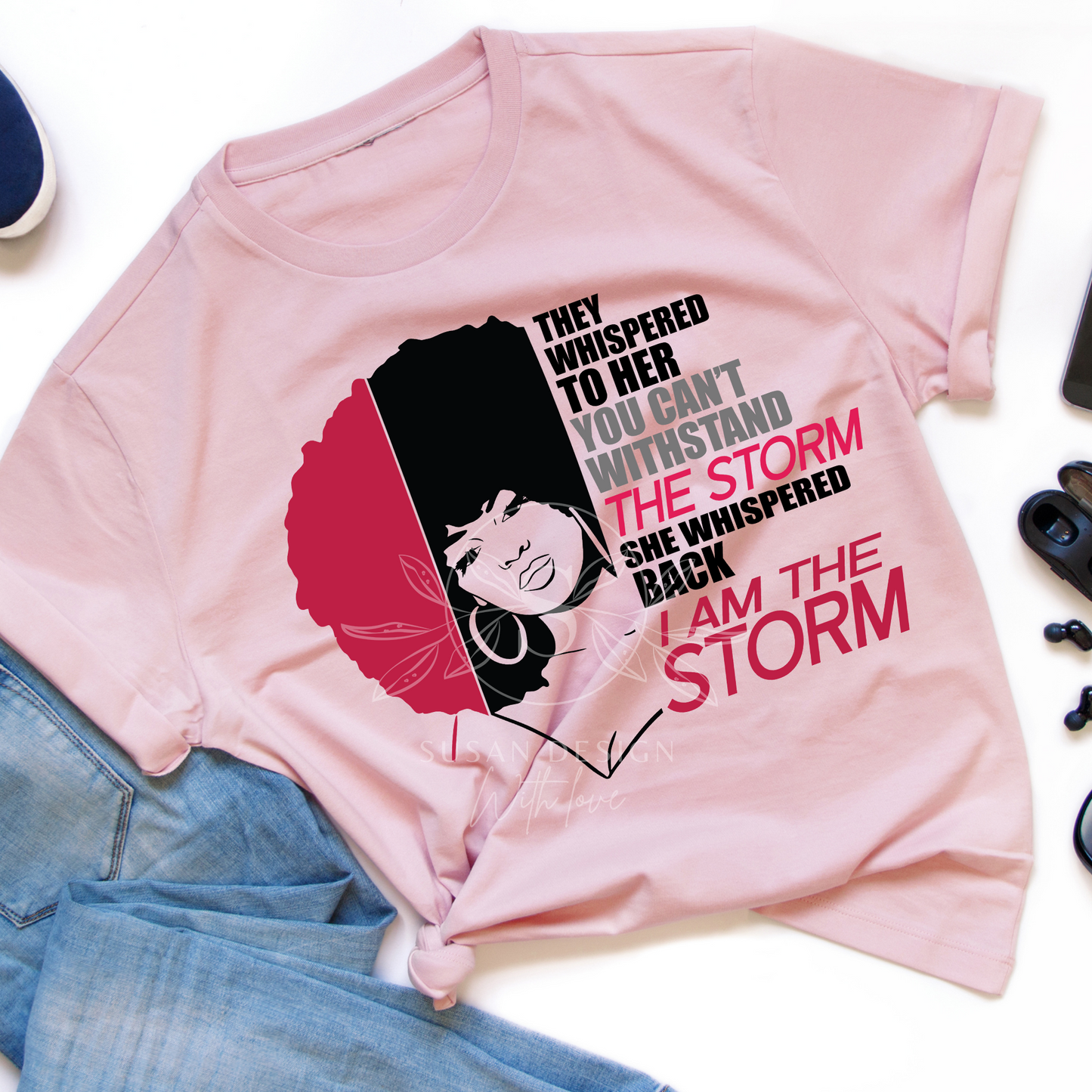 I'm the Storm SVG file for Cricut, black woman shirt design