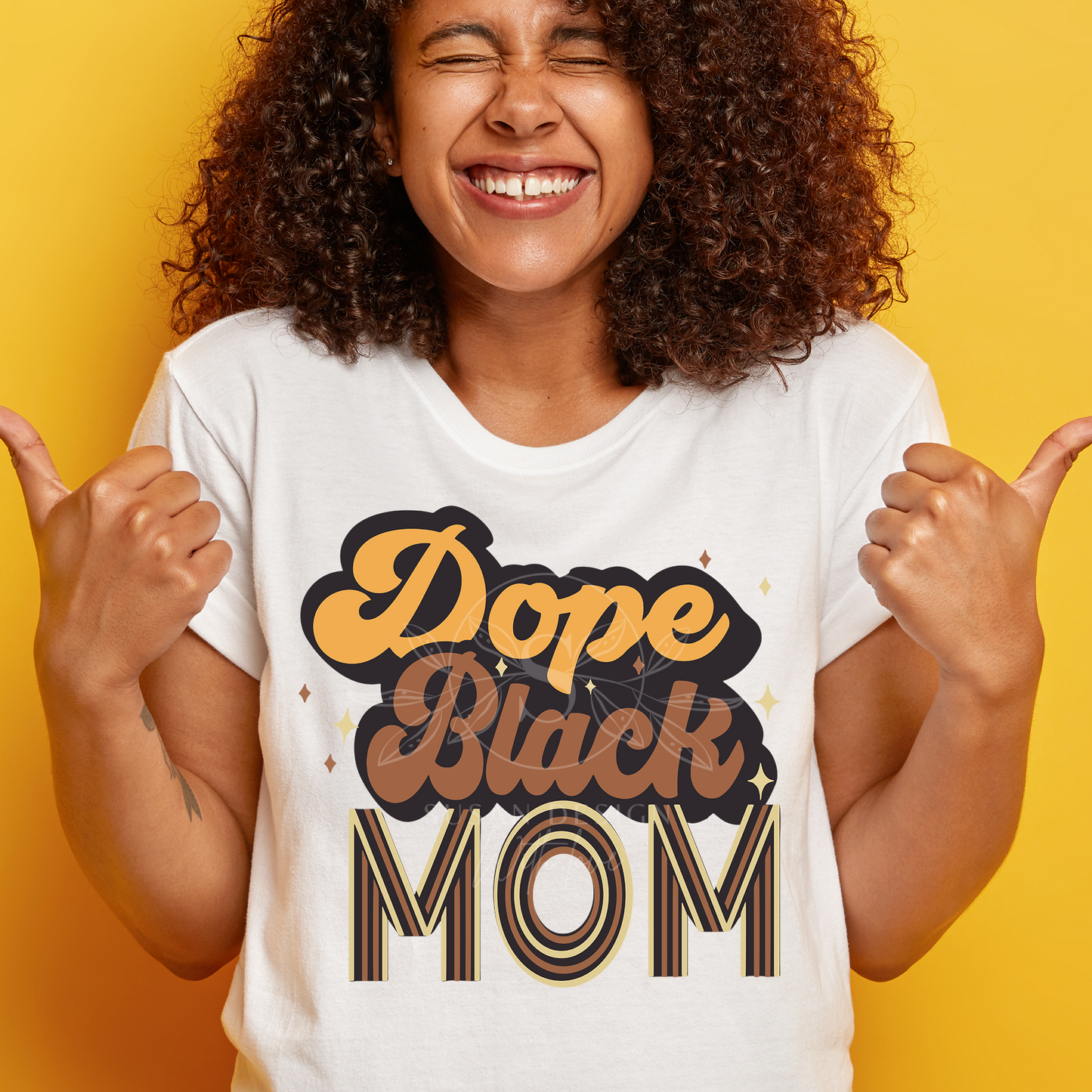 Dope Afro Black Mom SVG files for Cricut