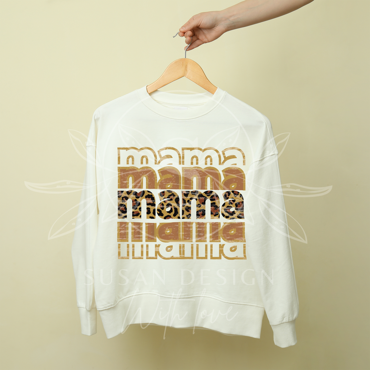 Mama Leopard Stack, PNG Sublimation