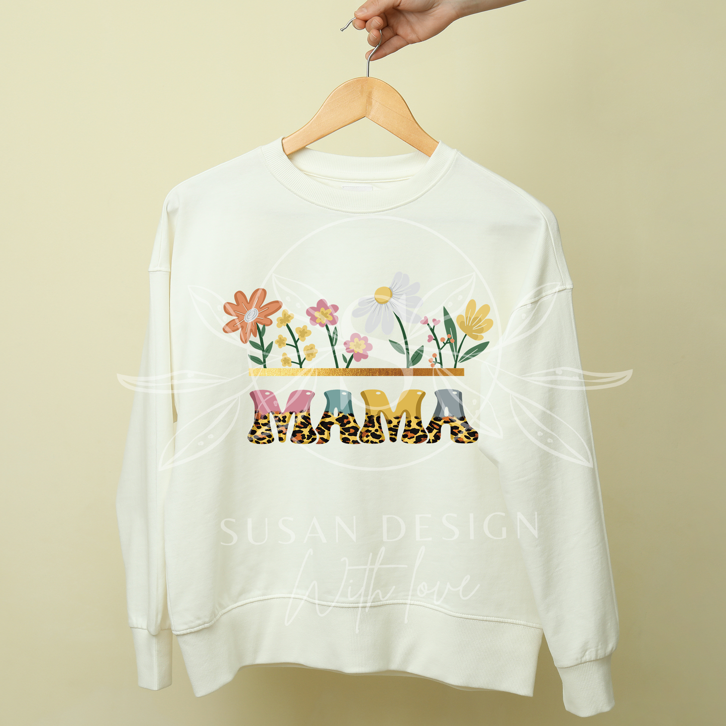 Flower Mama Mini leopards, PNG Sublimation