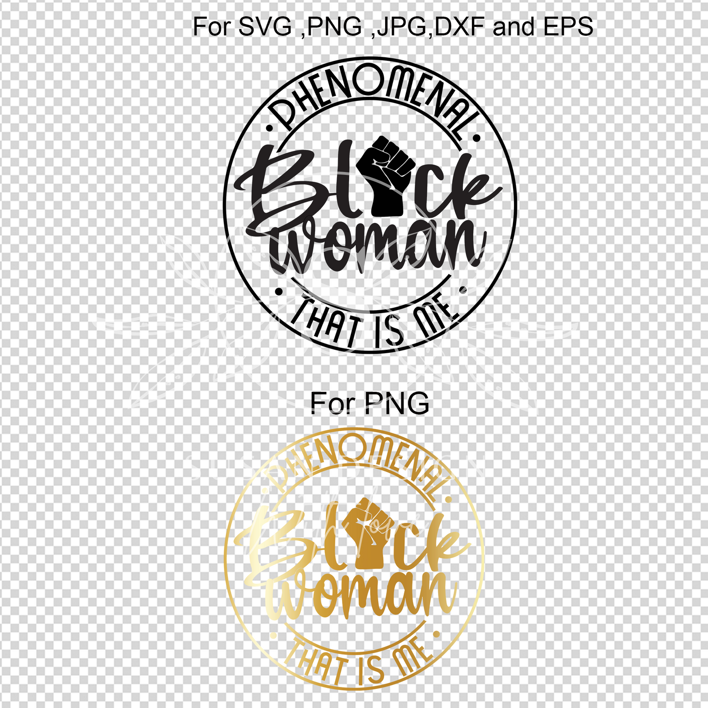 Phenomenal Black Woman SVG file for Cricut, Blacknificent