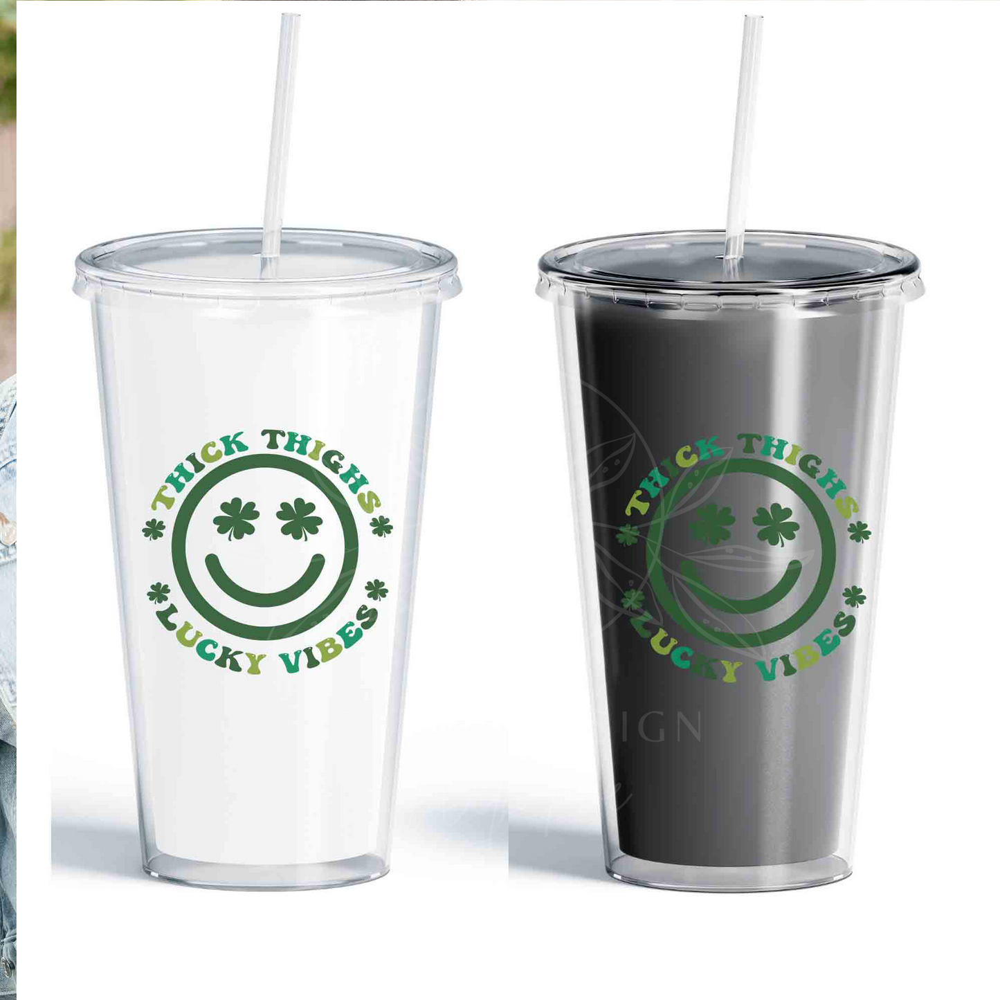 Thick Thighs Lucky Vibes SVG, St. Patrick