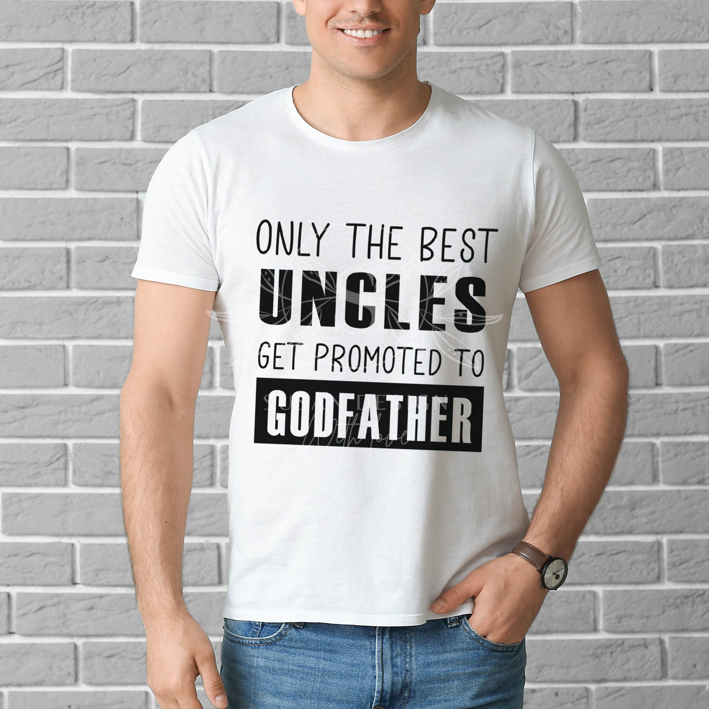 Godfather proposal SVG, for Christening invitation