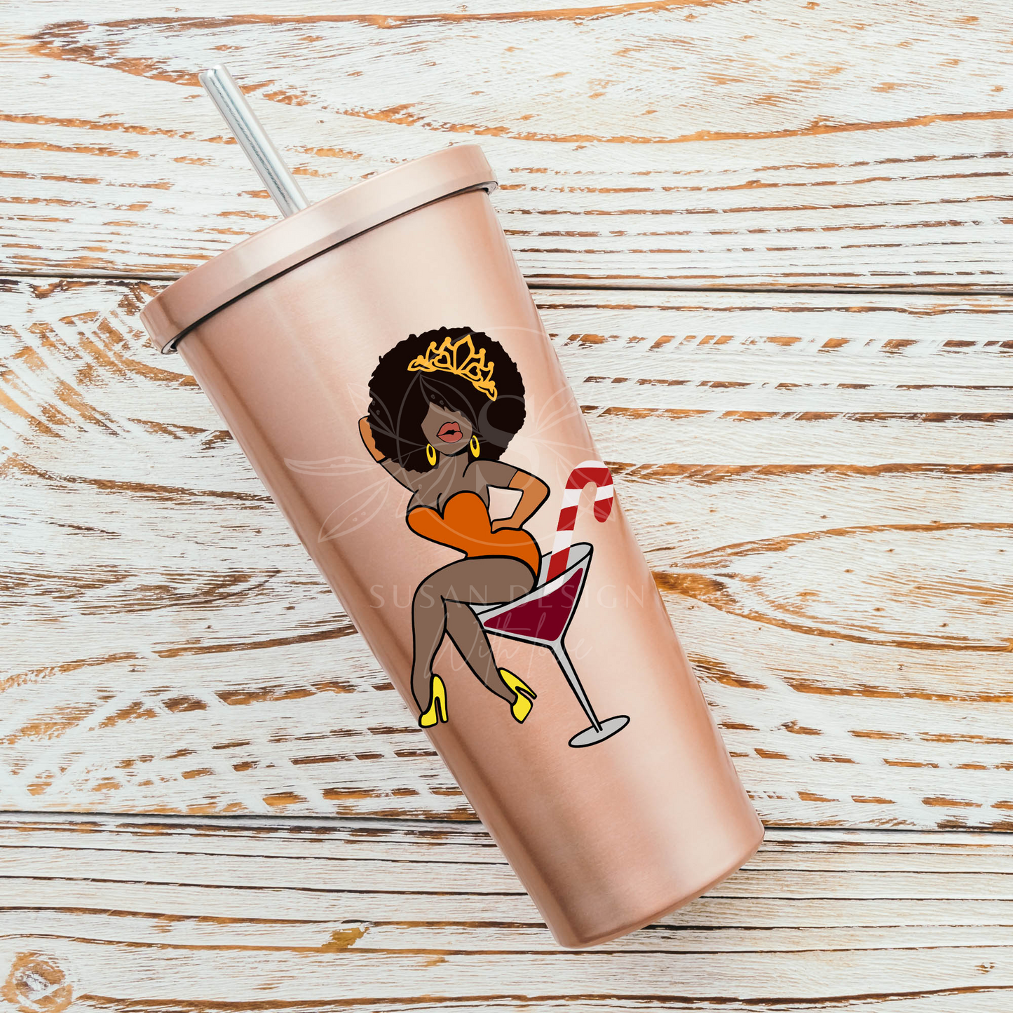 Afro Queen Wine Diva Drink Up SVG bundle and PNG cliparts