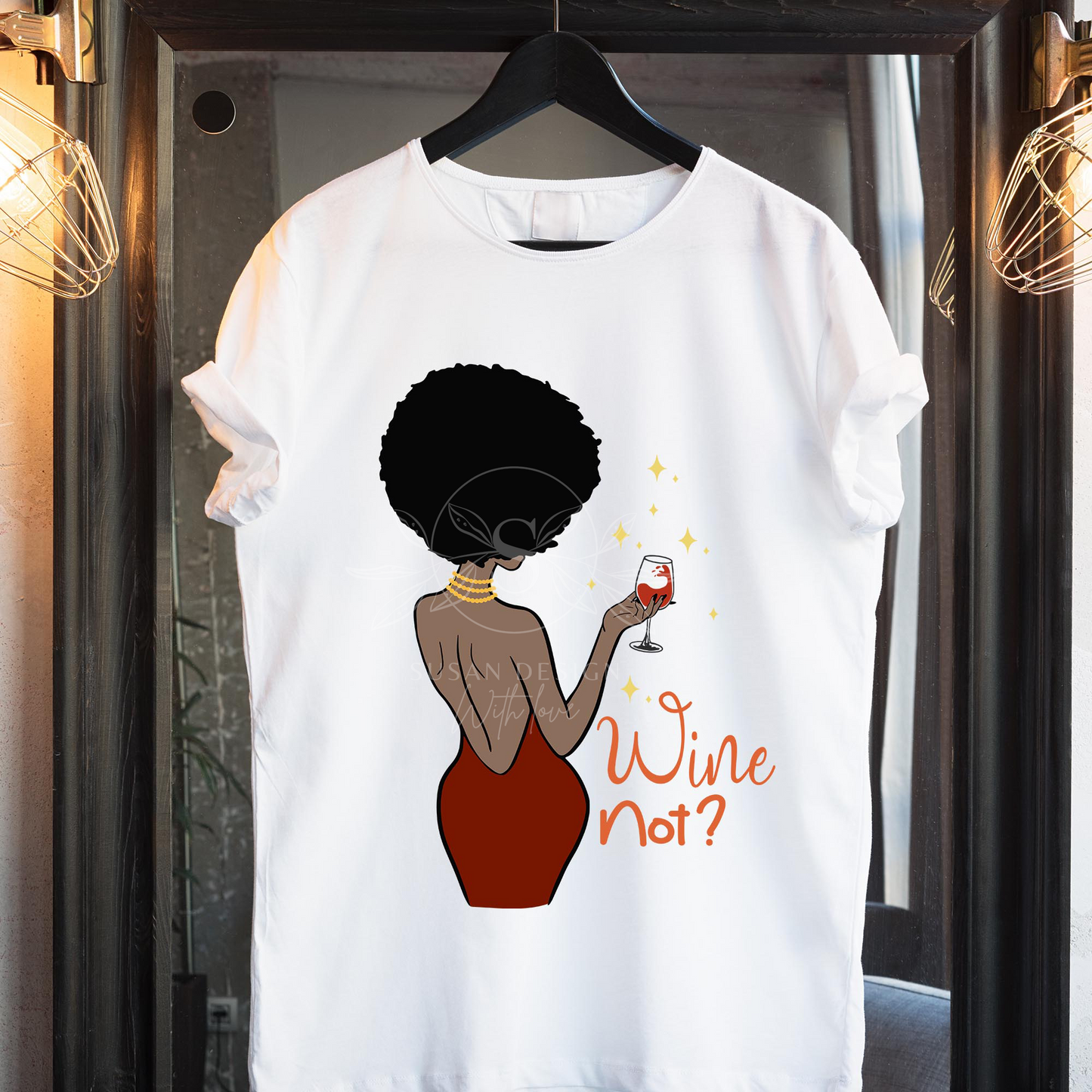 Afro Woman Drink Up SVG bundle, Afro woman Wine Diva SVG files for Cricut Tshirt design