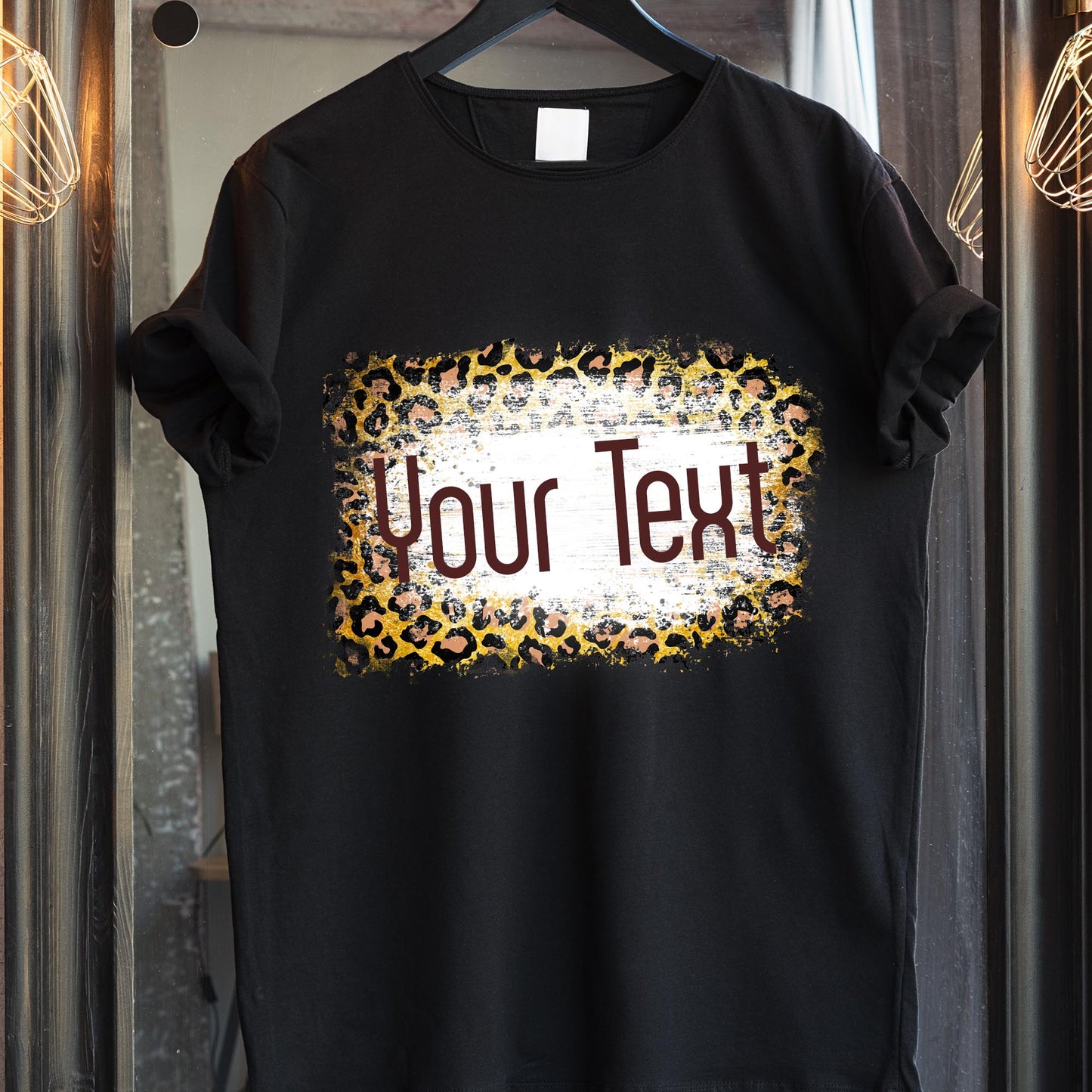 Distressed Leopard Print Background with bleach bundle, PNG Sublimation Patches