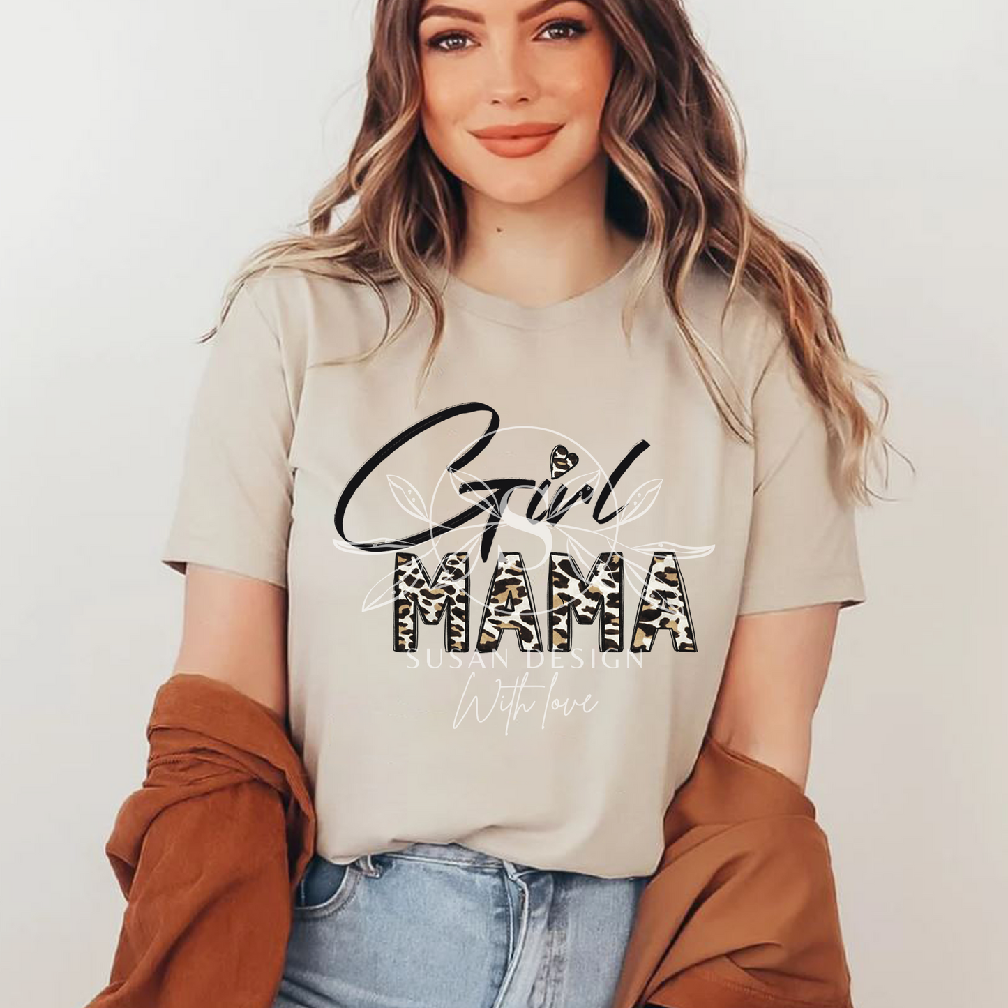 Girl Mama Leopard, PNG Sublimation