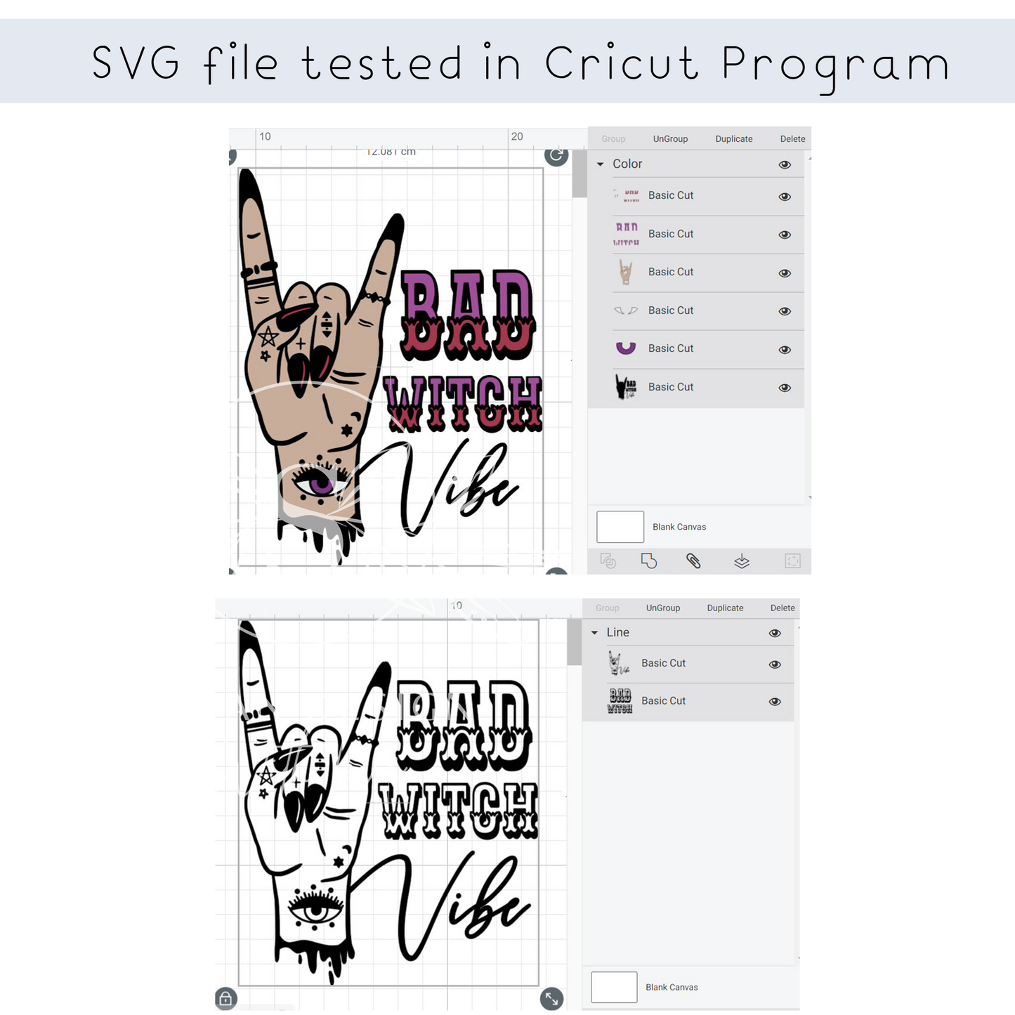 Bad Witch Vibe Rock SVG, Halloween Design