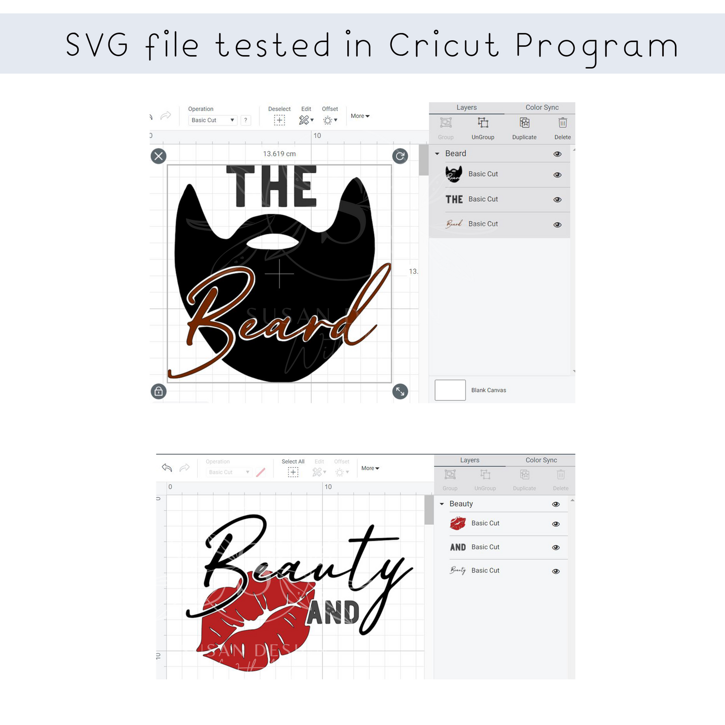 Beauty and The Beard, Couples Shirt SVG