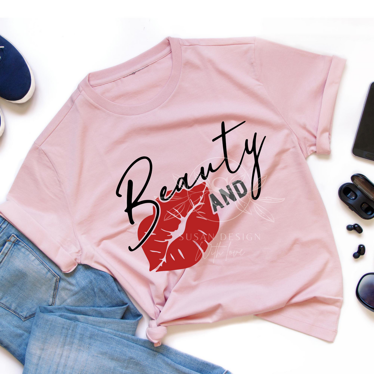 Beauty and The Beard, Couples Shirt SVG